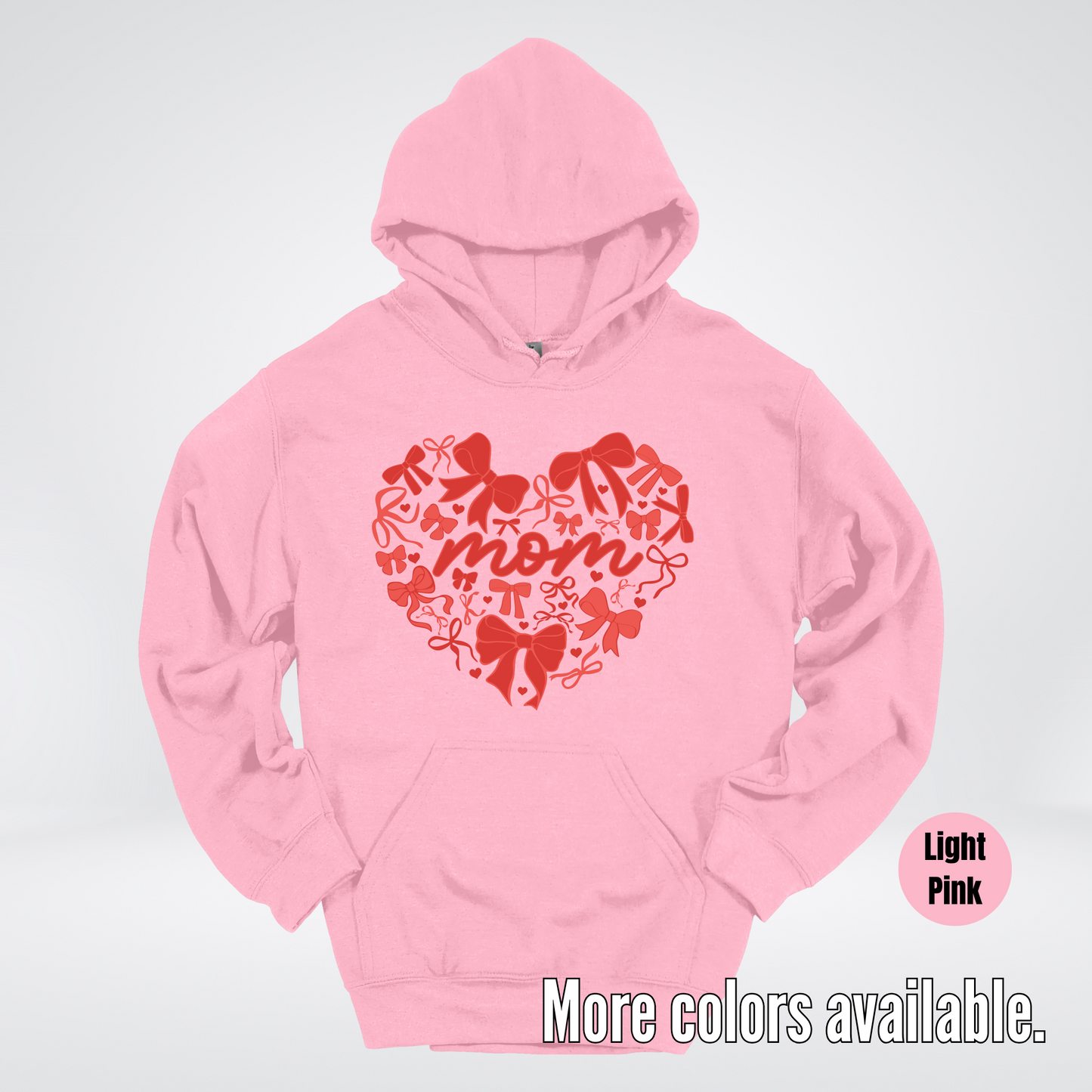 Mom Red Bow Coquette Hoodie