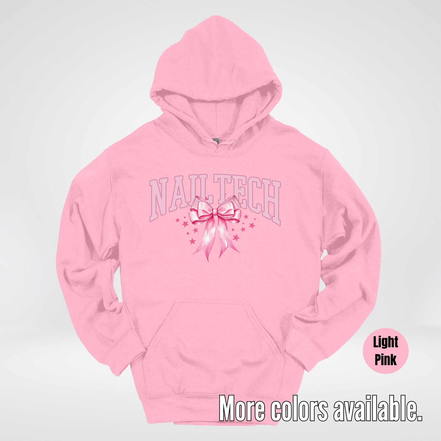 Nail Tech Varsity Pink Coquette Hoodie