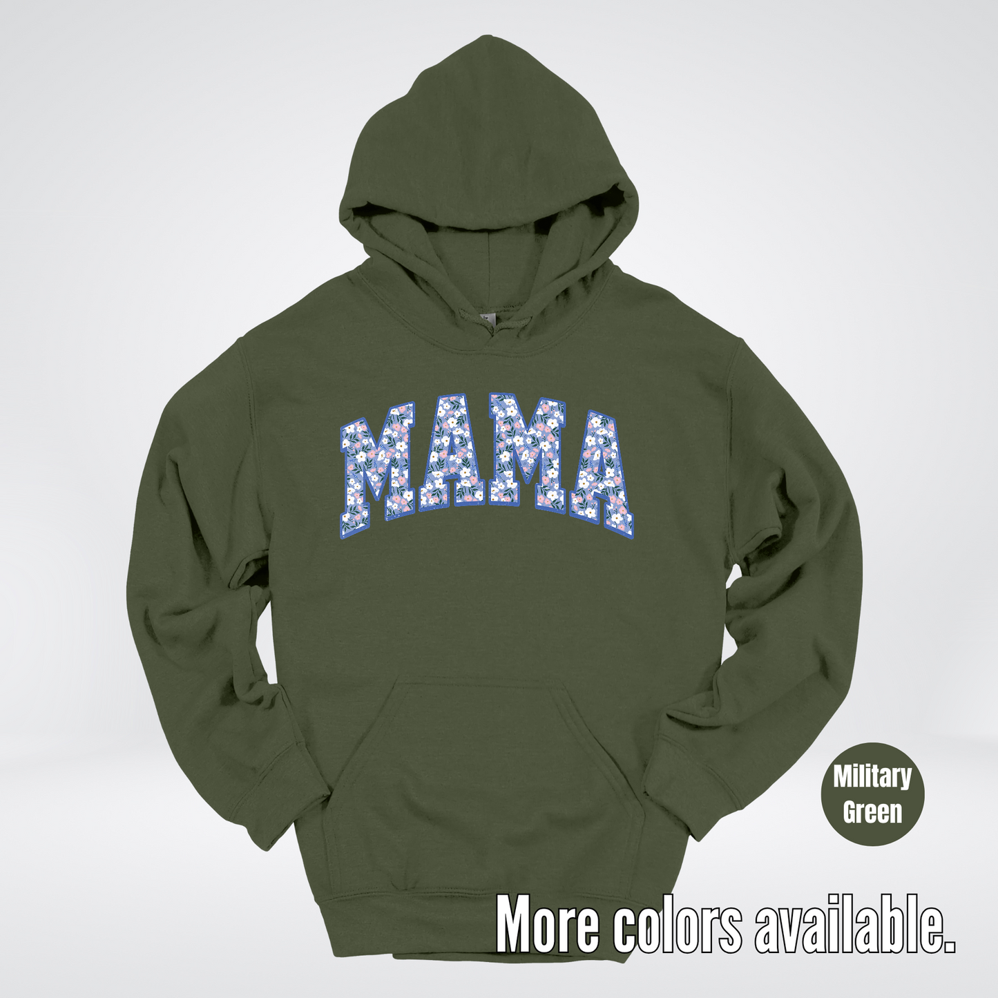 Mama Blue Bell Floral Hoodie