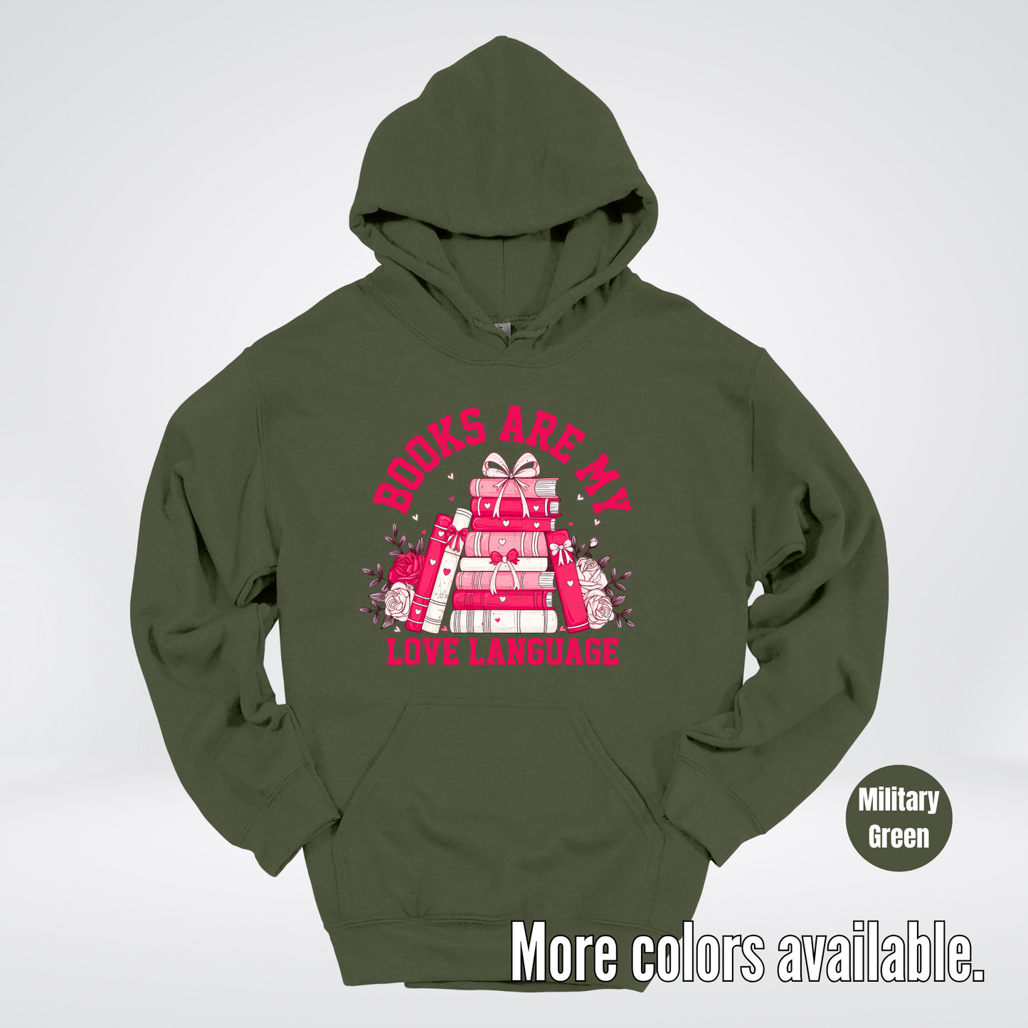 Books Are My Love Language Coquette Hoodie