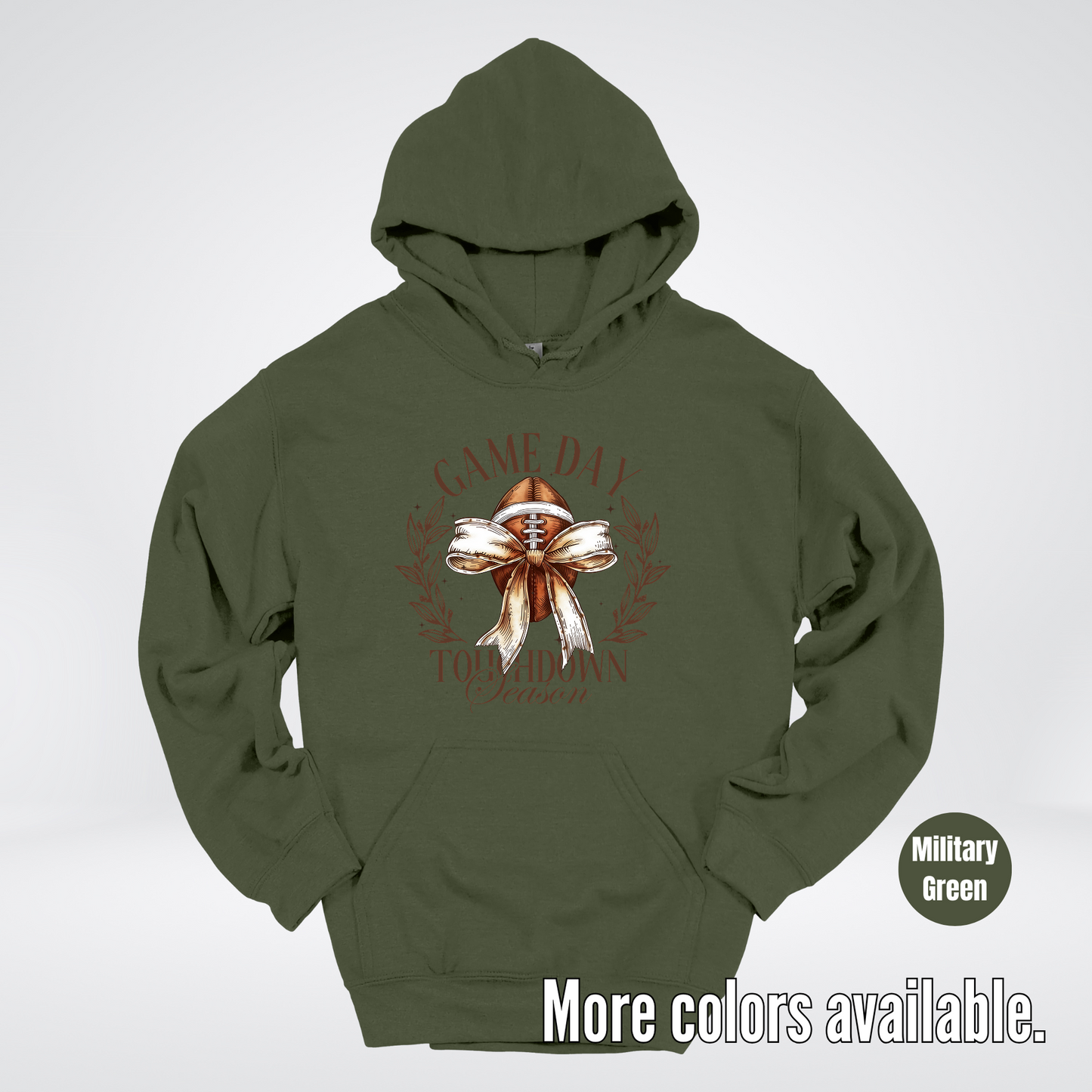 Game Day Touchdown Season Football Coquette Hoodie