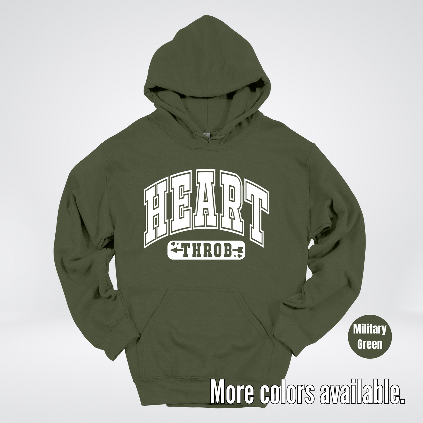 Heart Throb - White Design - Hoodie