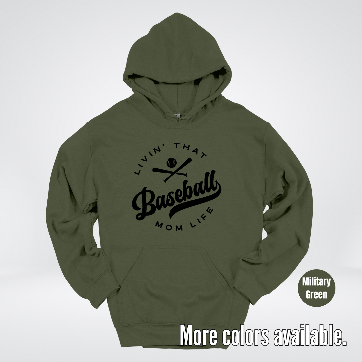 Livin’ That Baseball Mom Life – Black Design - Hoodie