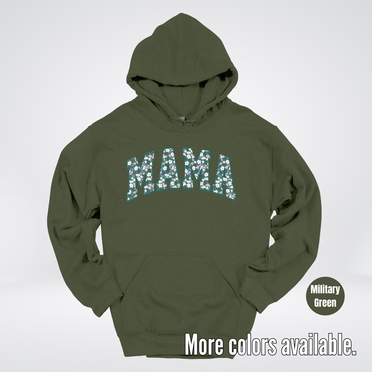 Mama Floral Green Hoodie