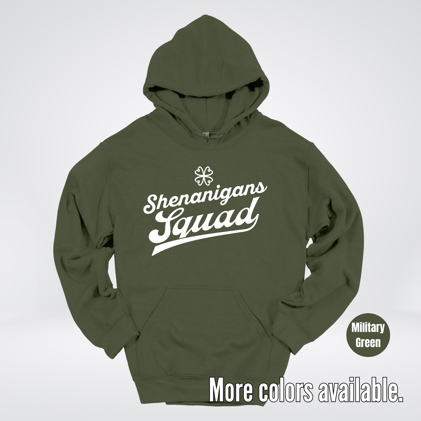 Shenanigans Squad - White Design - St. Patrick's Day Hoodie