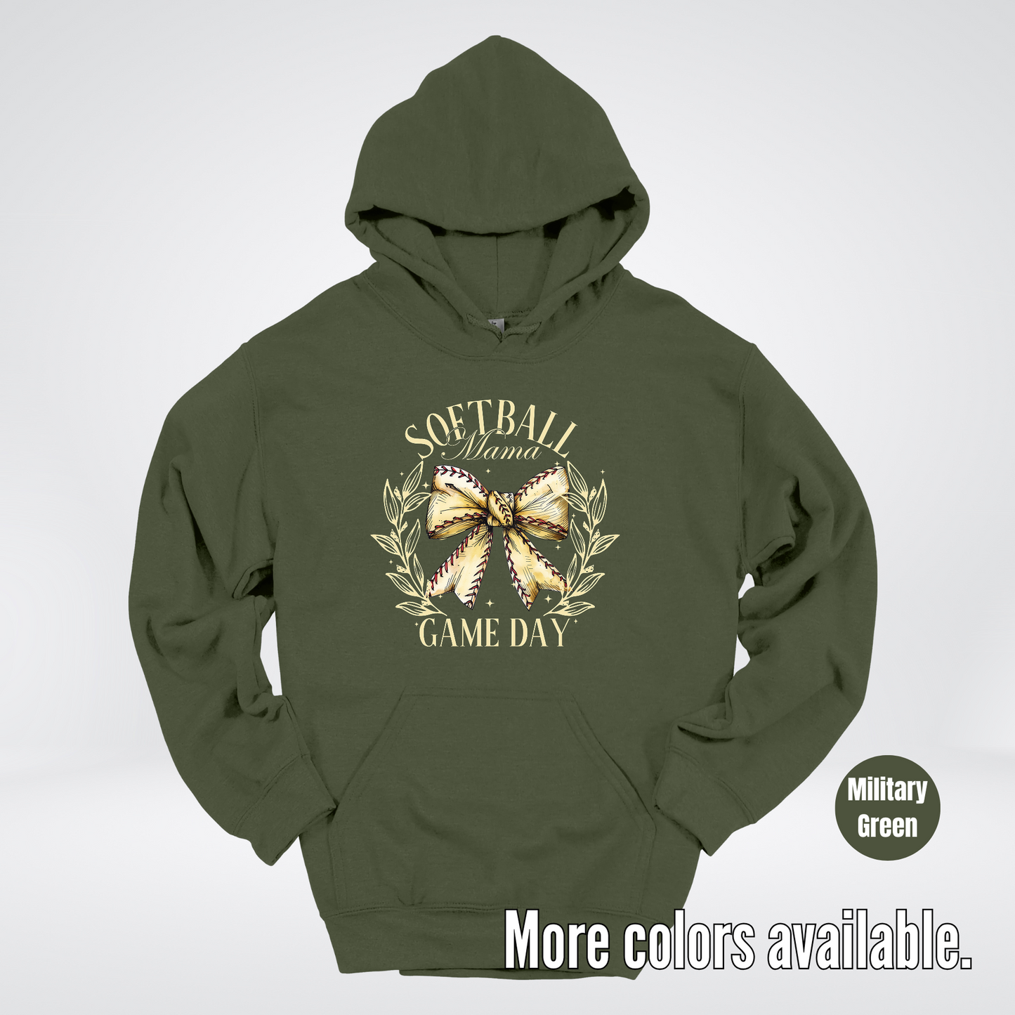 Softball Mama Game Day Coquette Hoodie