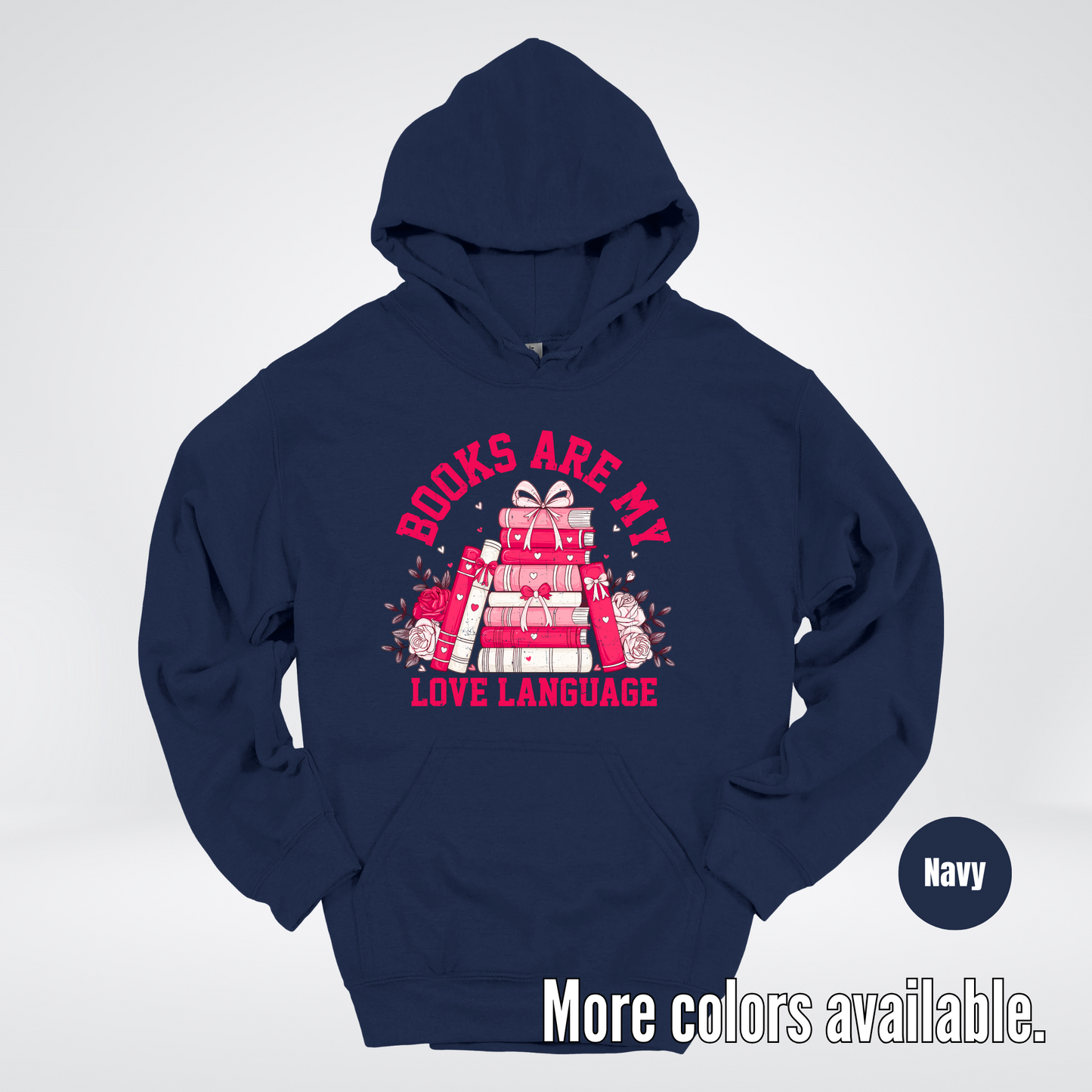 Books Are My Love Language Coquette Hoodie