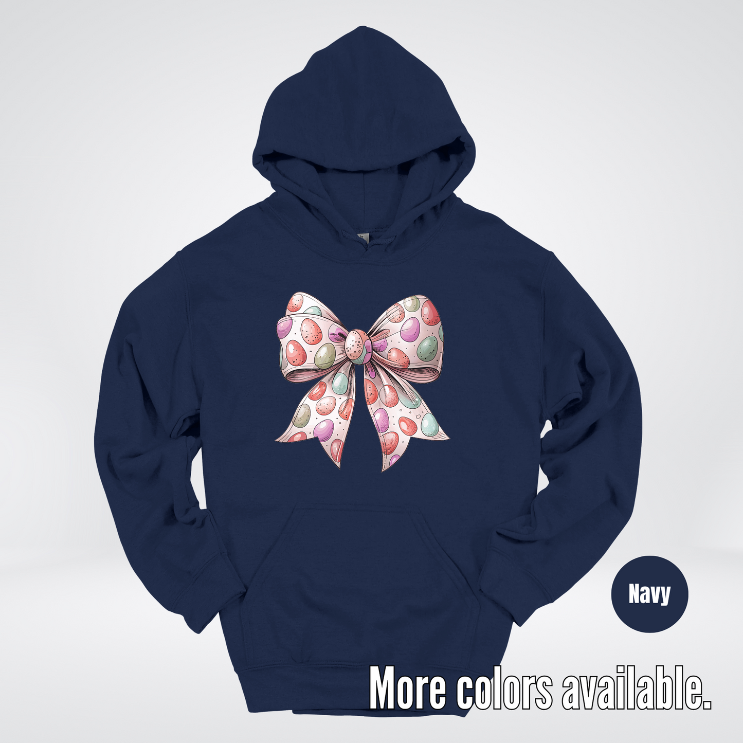 Easter Eggs Coquette Bow Hoodie