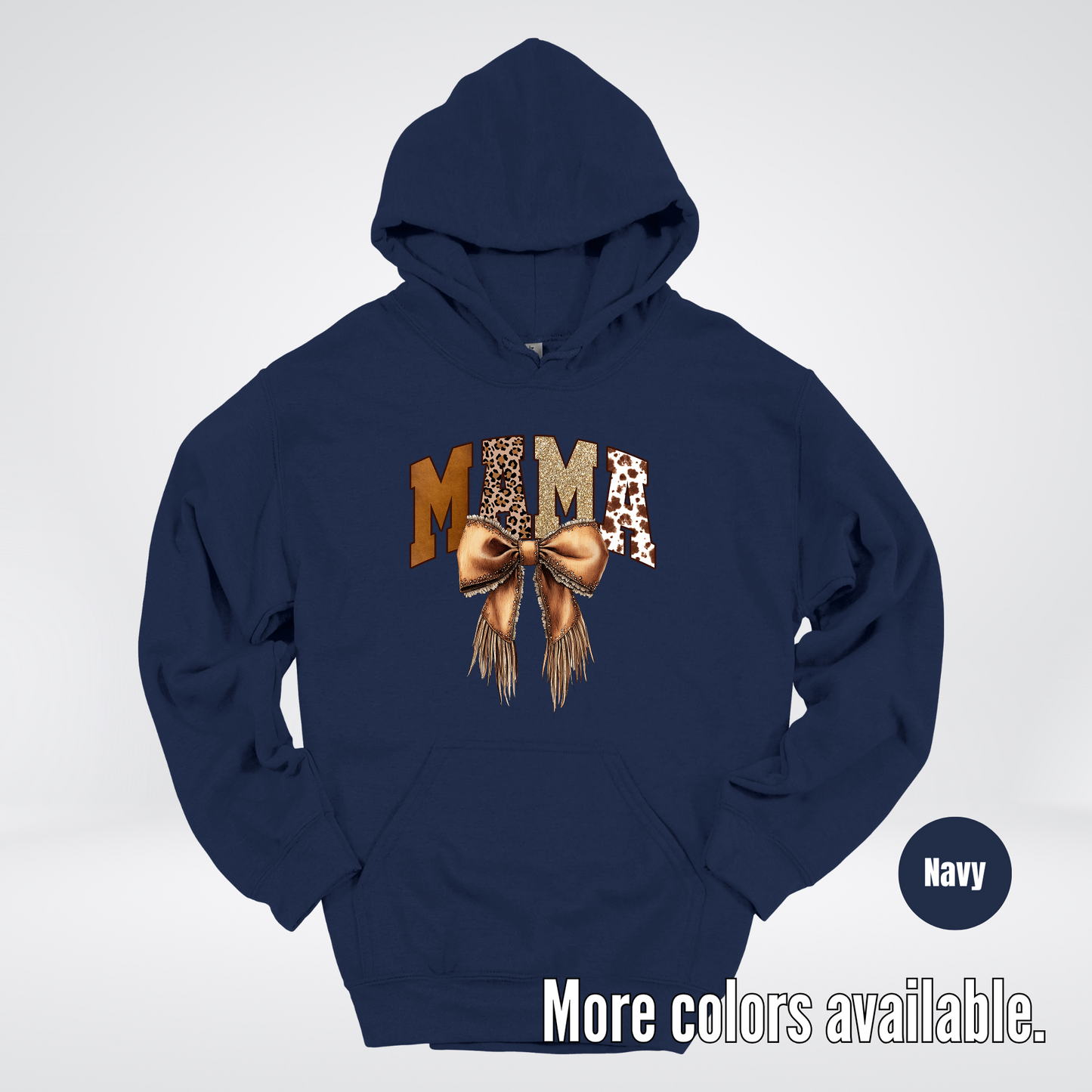 MAMA Western Coquette Leather Bow And Tassels Hoodie