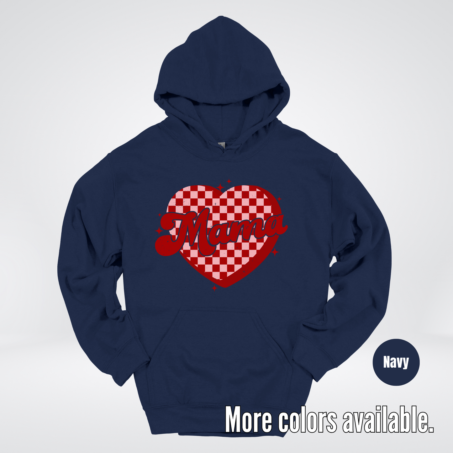 Mama Checkered Heart Hoodie