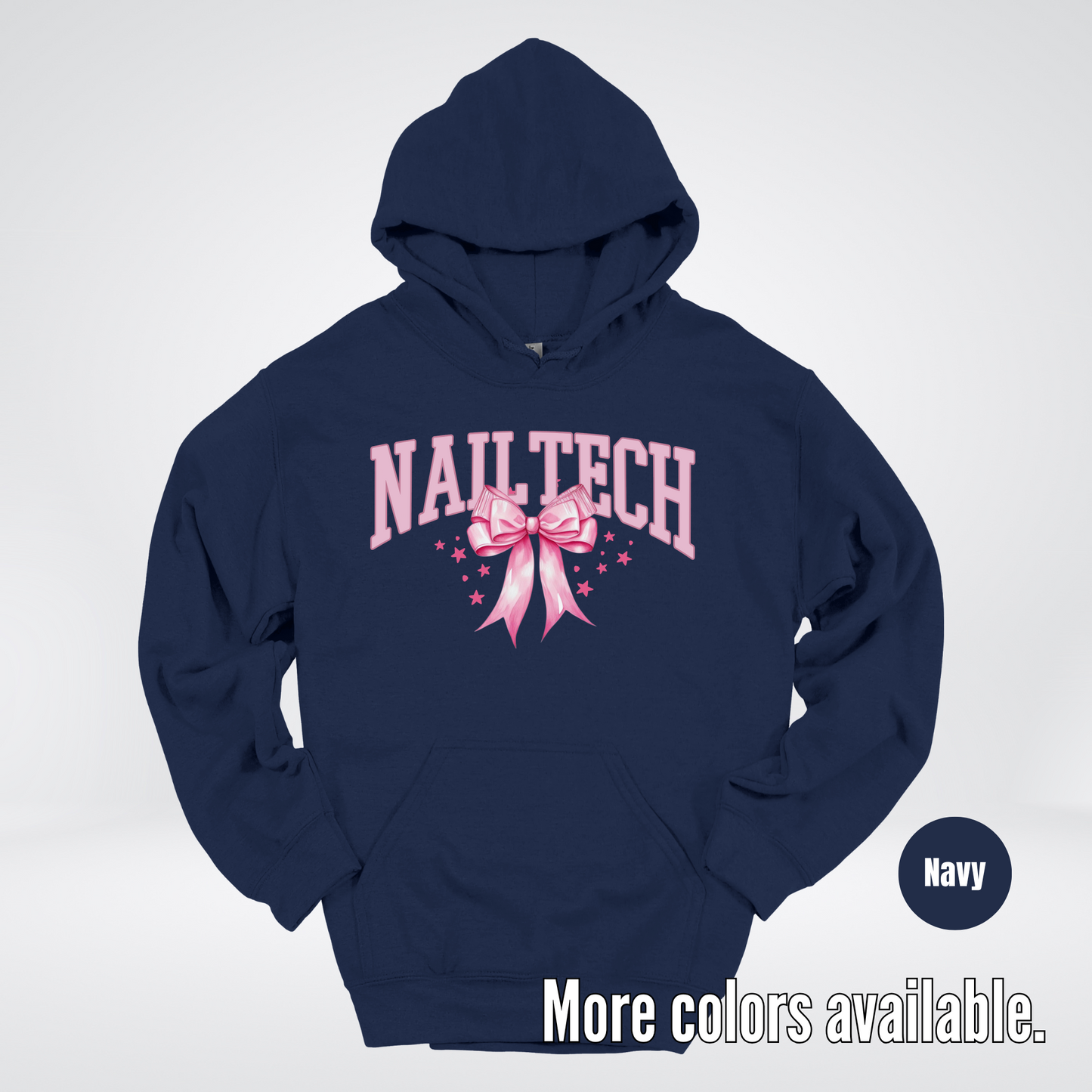 Nail Tech Varsity Pink Coquette Hoodie