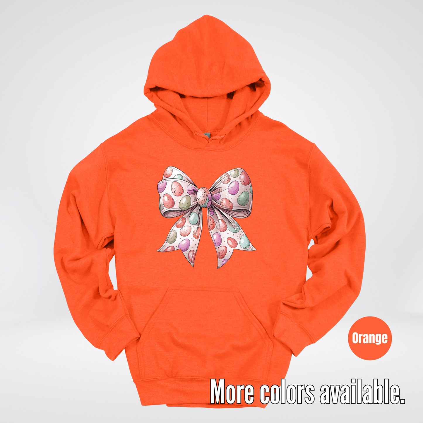Easter Eggs Coquette Bow Hoodie