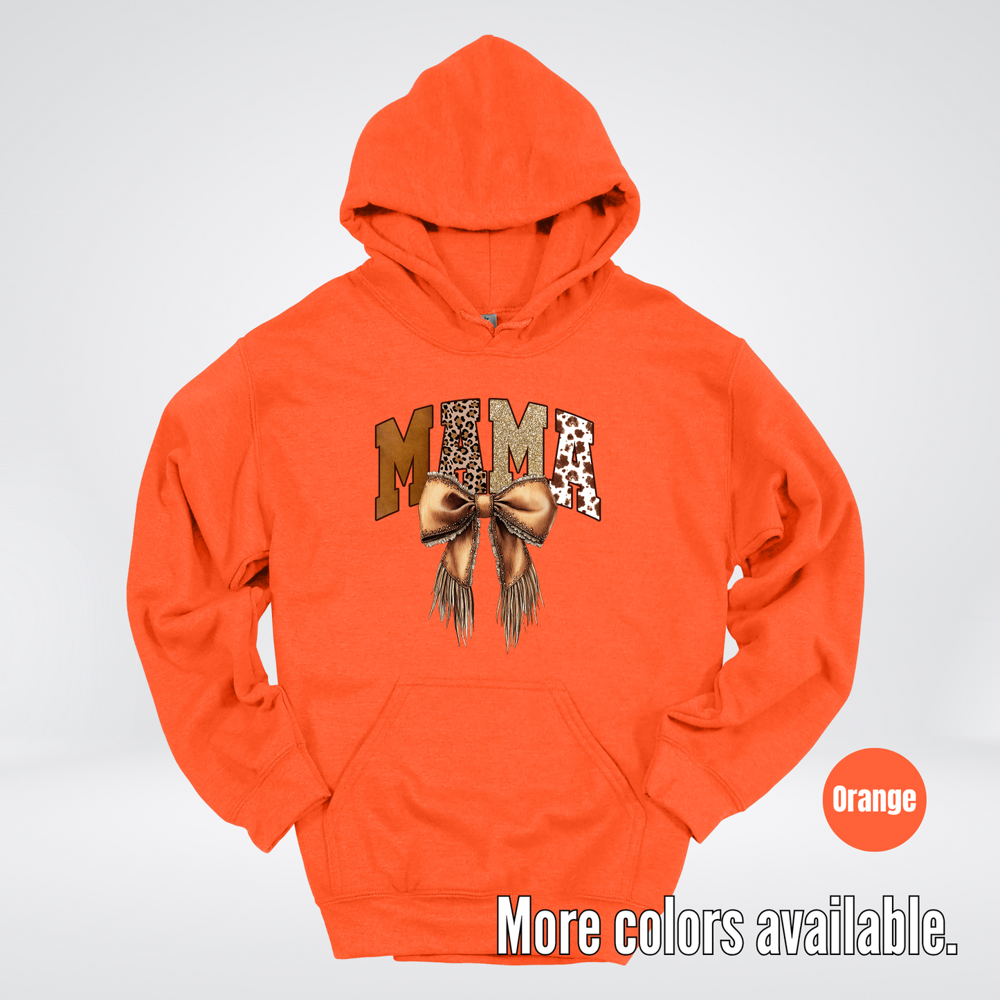 MAMA Western Coquette Leather Bow And Tassels Hoodie
