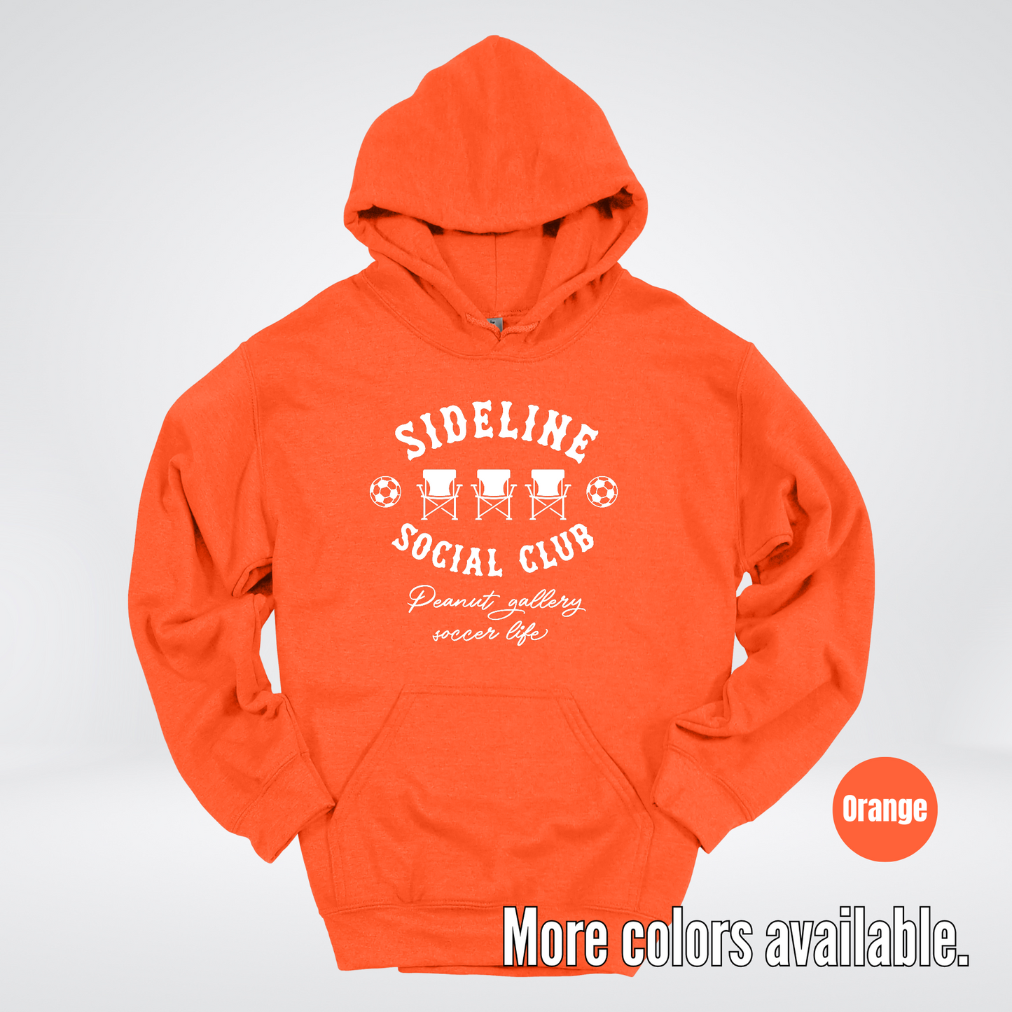 Sideline Social Club Peanut Gallery Soccer Life – White Design – Hoodie