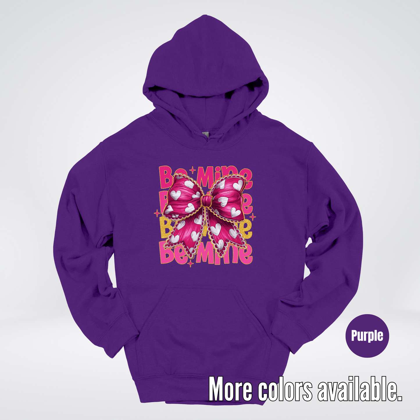 Be Mine Coquette Pink & Gold Hoodie