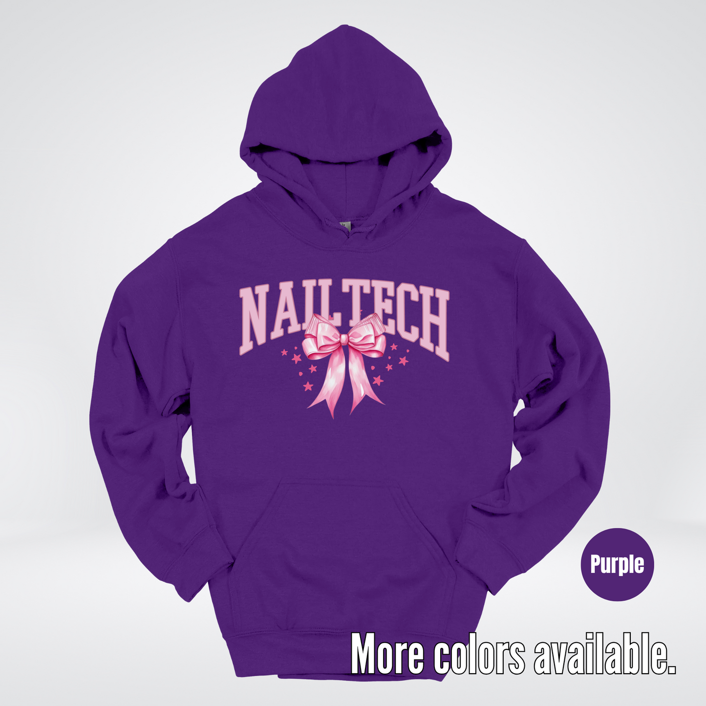 Nail Tech Varsity Pink Coquette Hoodie