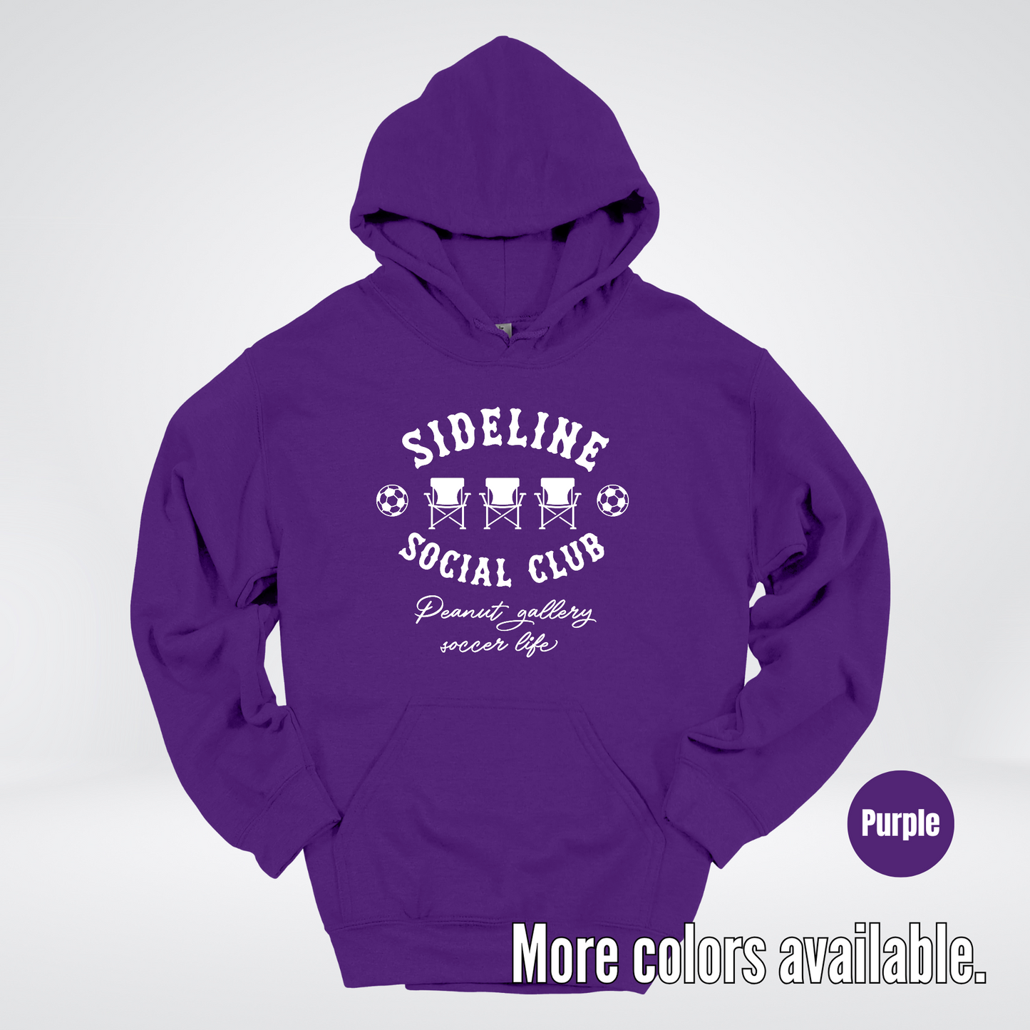 Sideline Social Club Peanut Gallery Soccer Life – White Design – Hoodie