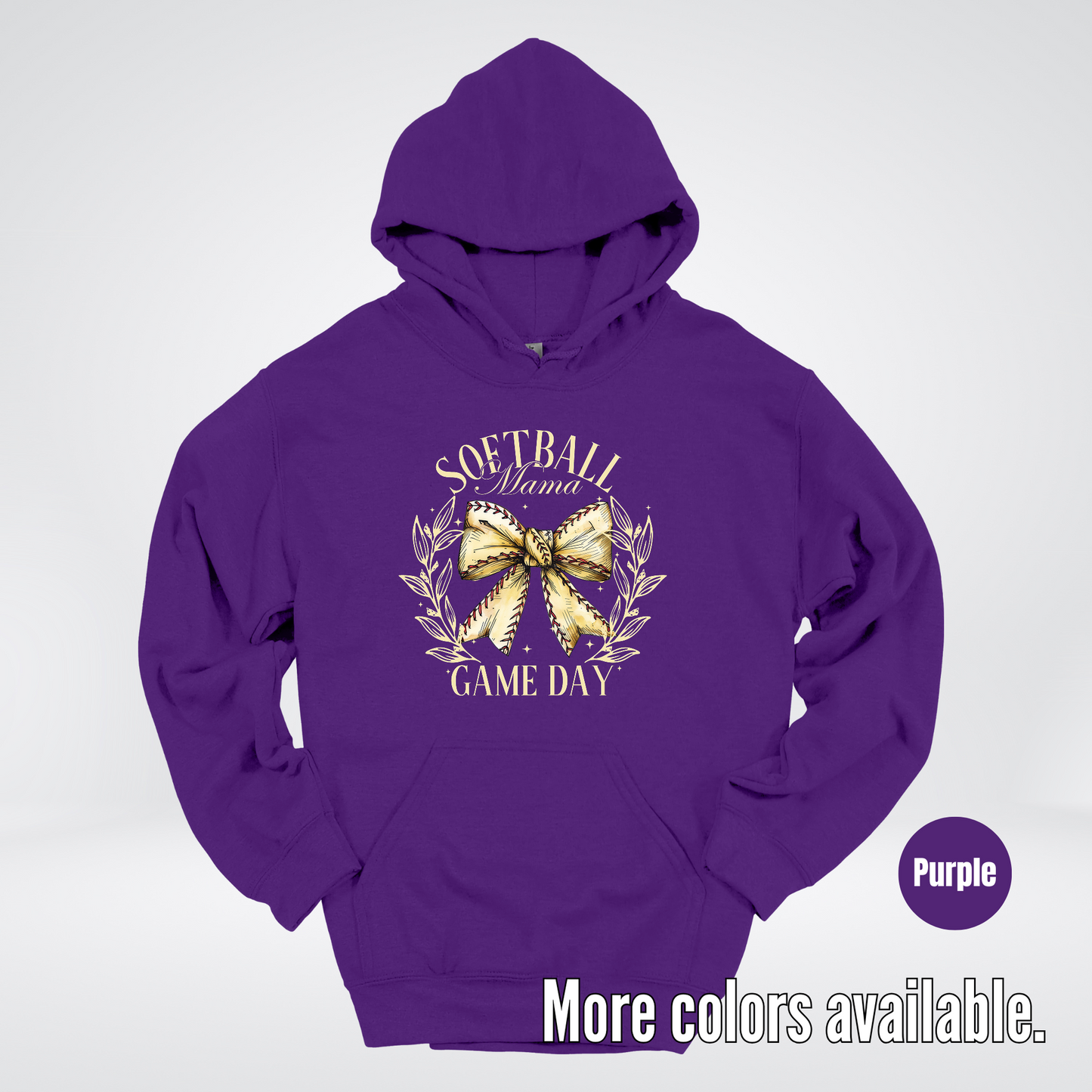 Softball Mama Game Day Coquette Hoodie