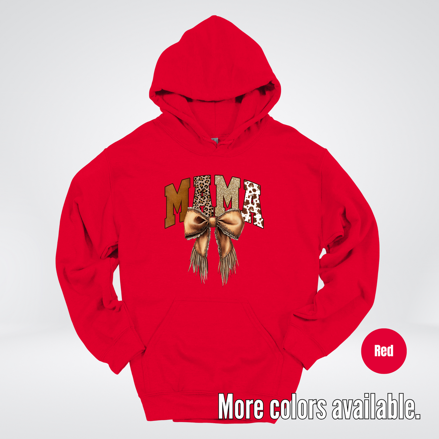 MAMA Western Coquette Leather Bow And Tassels Hoodie