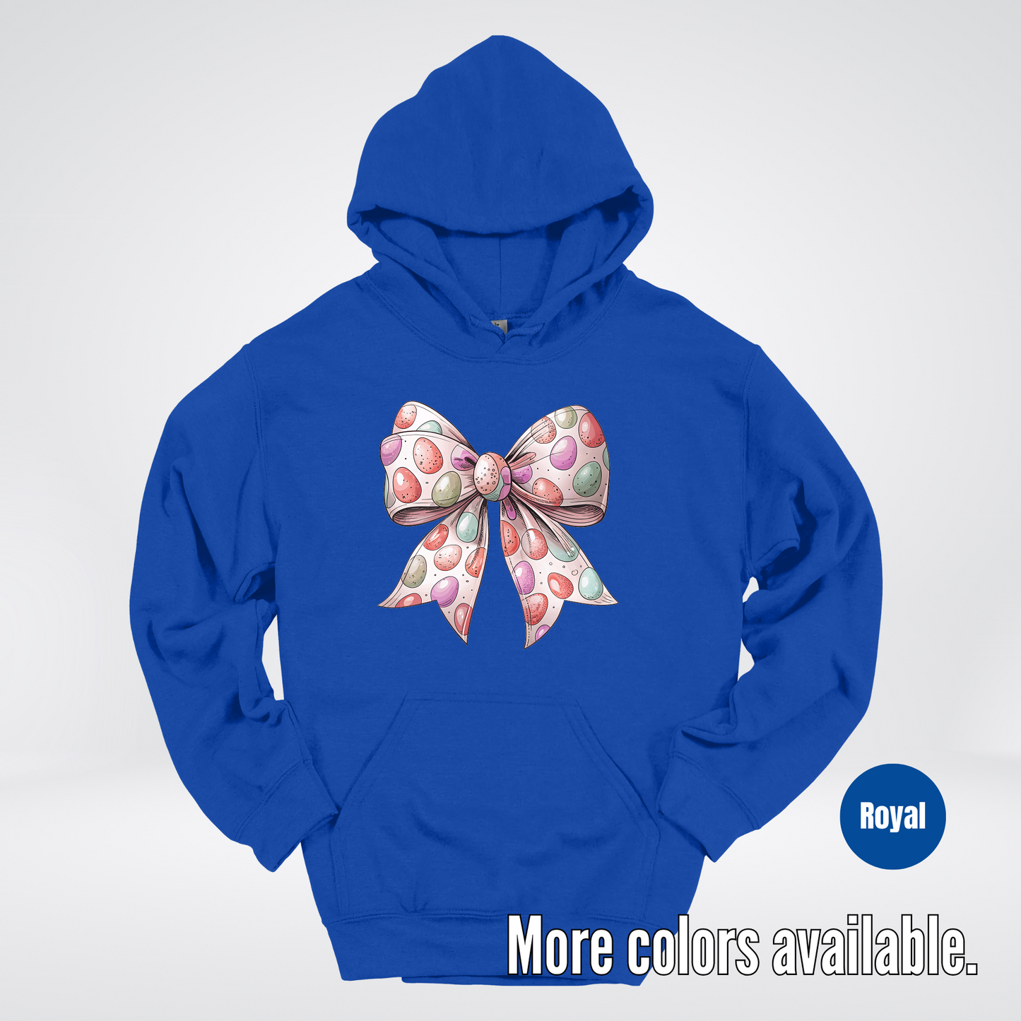 Easter Eggs Coquette Bow Hoodie