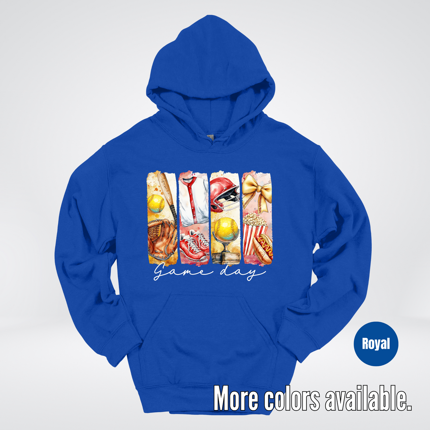 Game Day Coquette Brushstroke Softball Hoodie