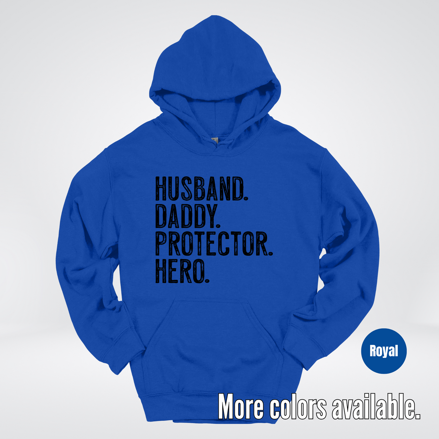 Husband Daddy Protector Hero - Black Design – Father’s Day Hoodie