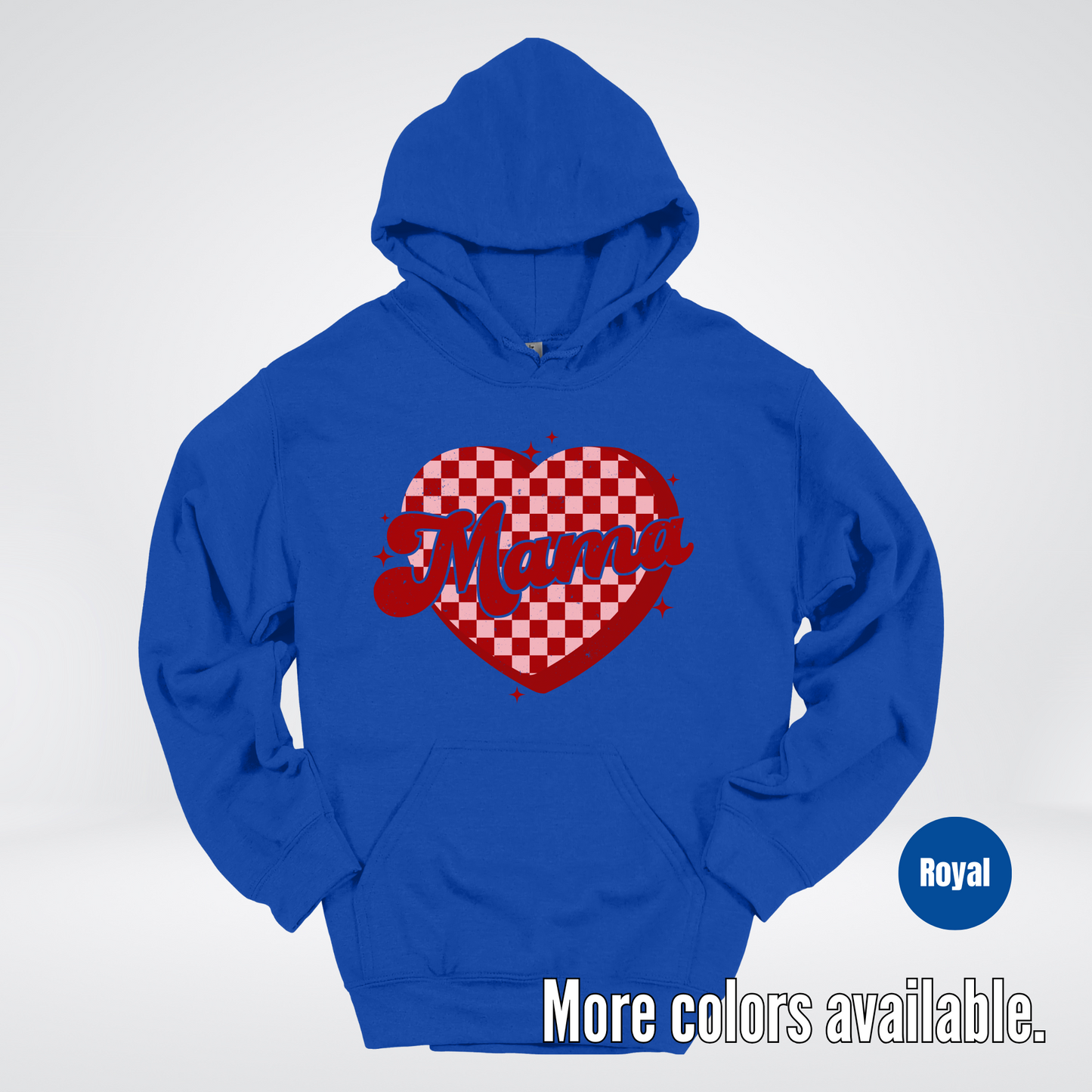 Mama Checkered Heart Hoodie