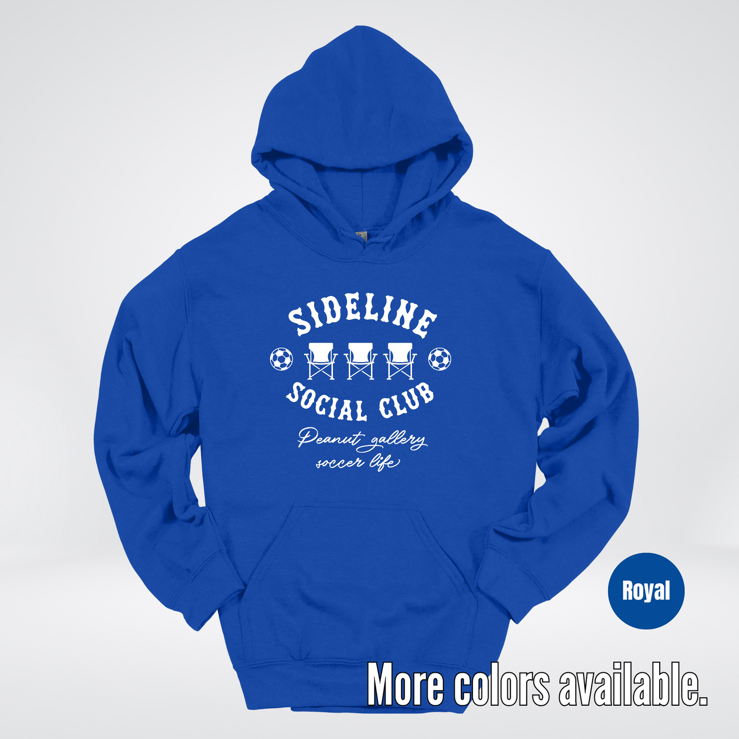 Sideline Social Club Peanut Gallery Soccer Life – White Design – Hoodie