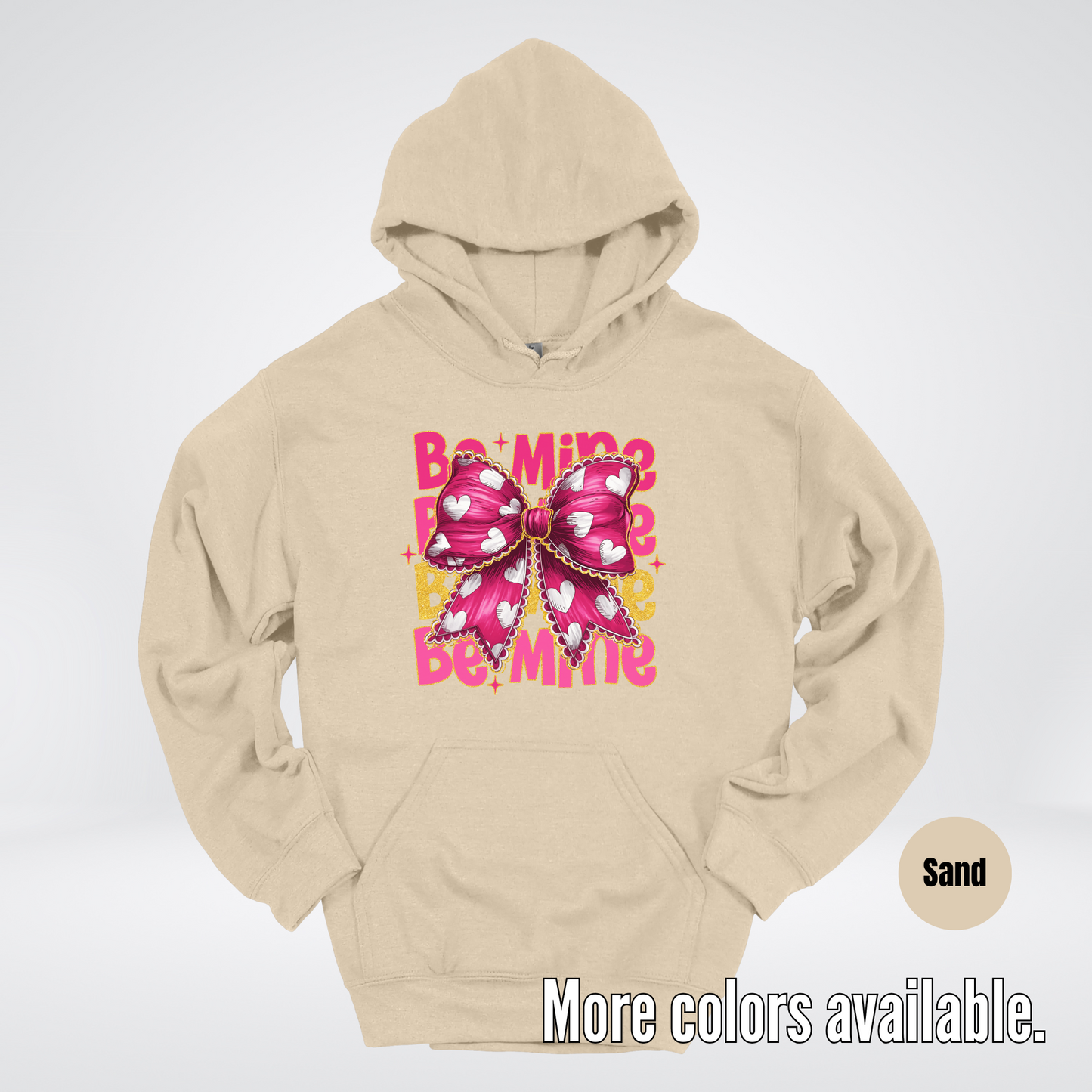 Be Mine Coquette Pink & Gold Hoodie