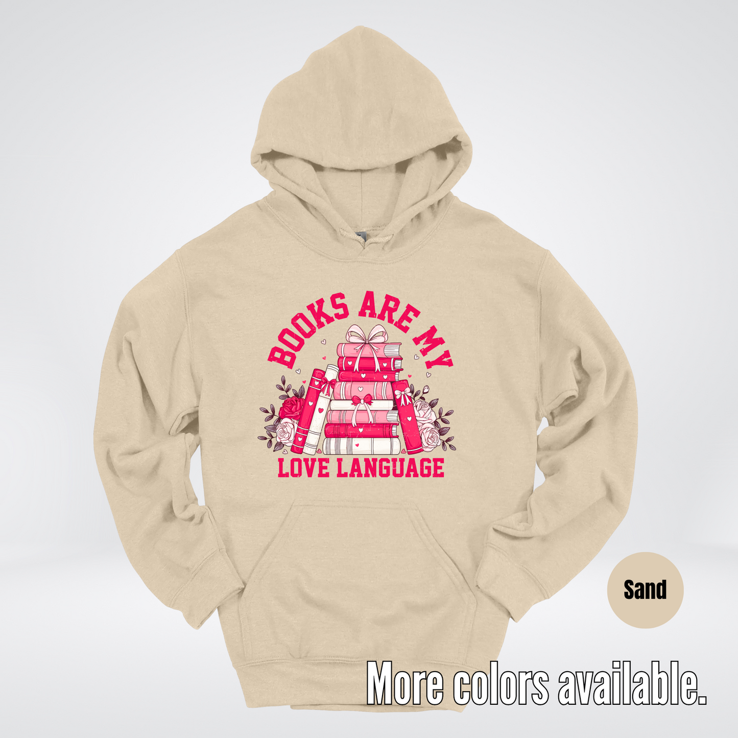 Books Are My Love Language Coquette Hoodie