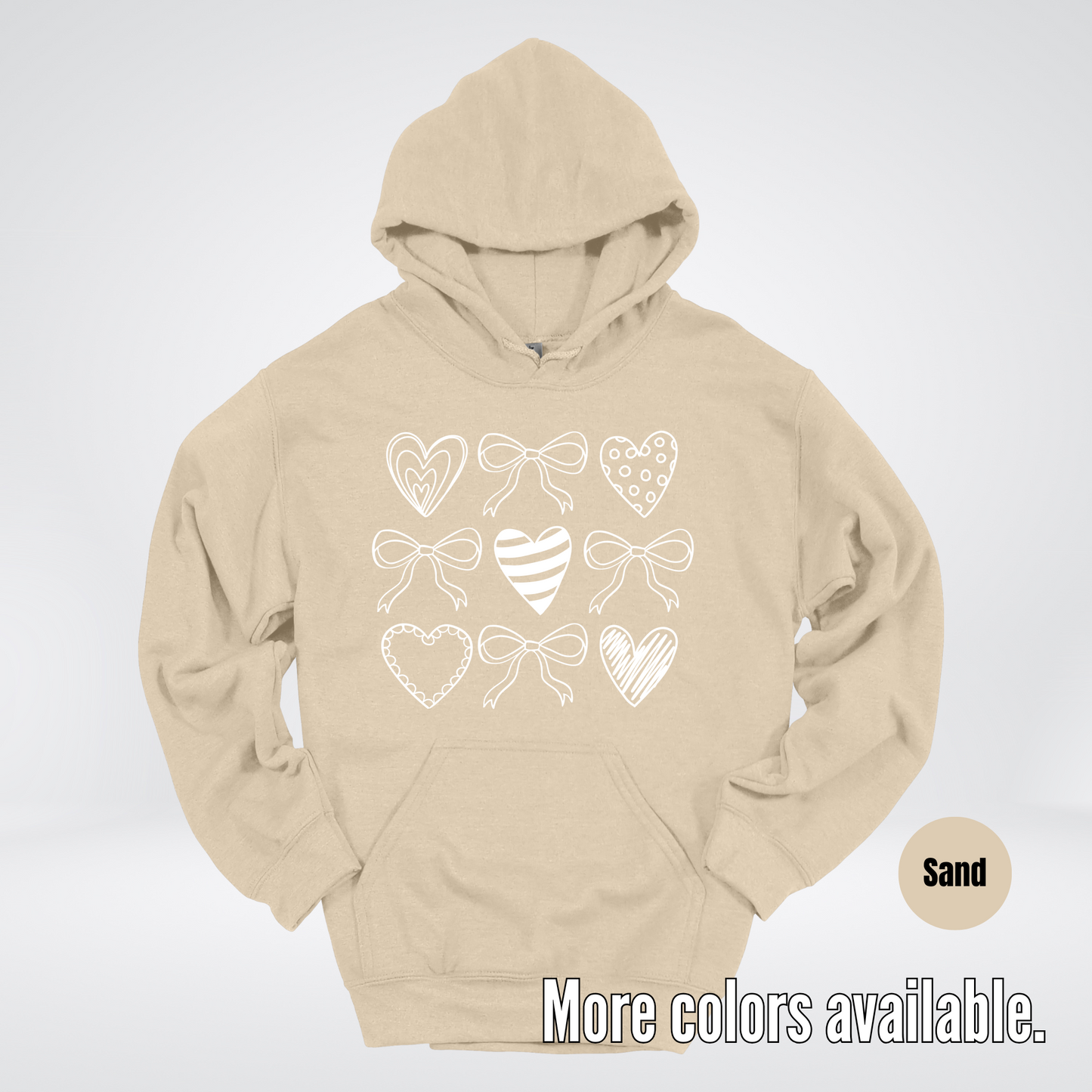 Doodle Coquette Hearts Hoodie