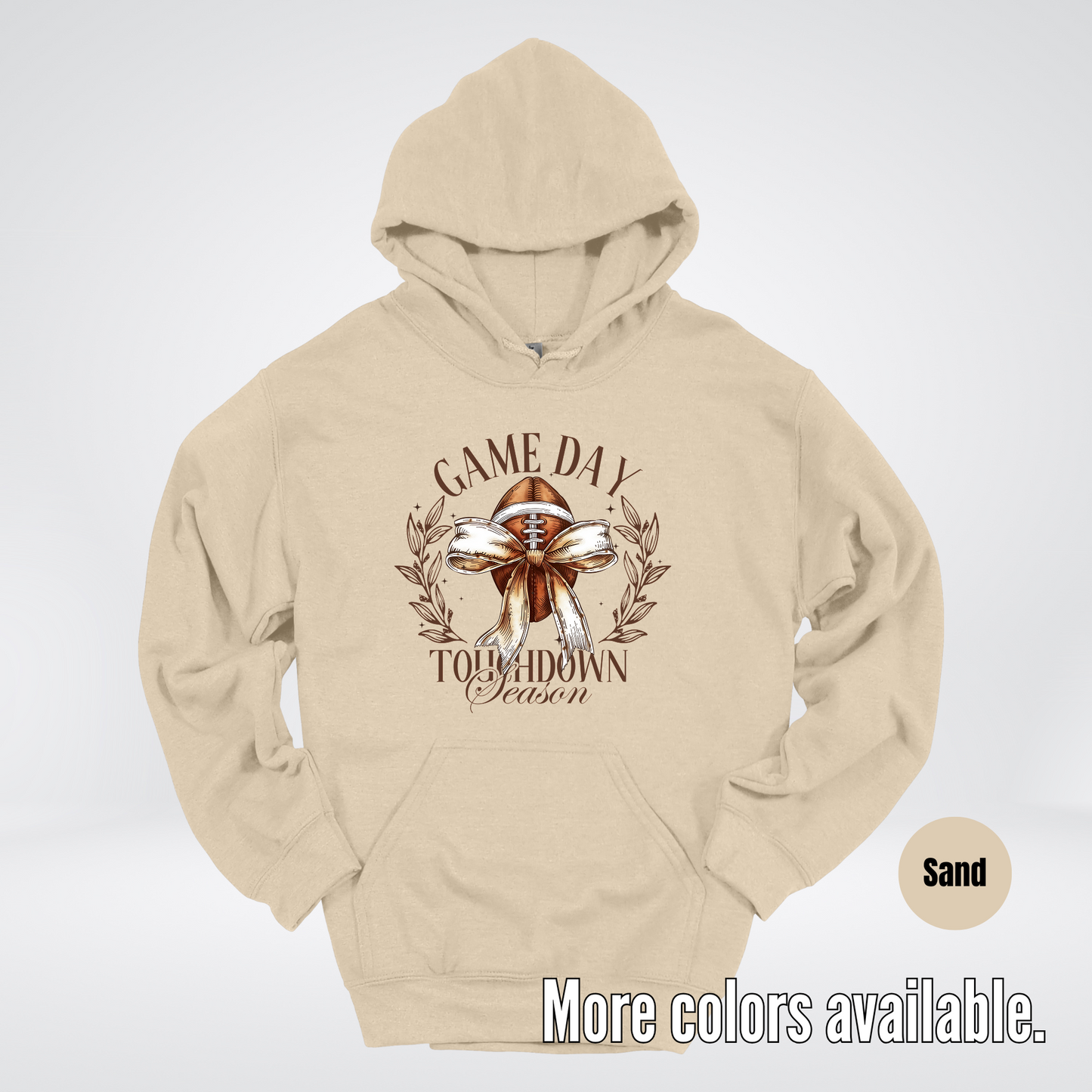 Game Day Touchdown Season Football Coquette Hoodie