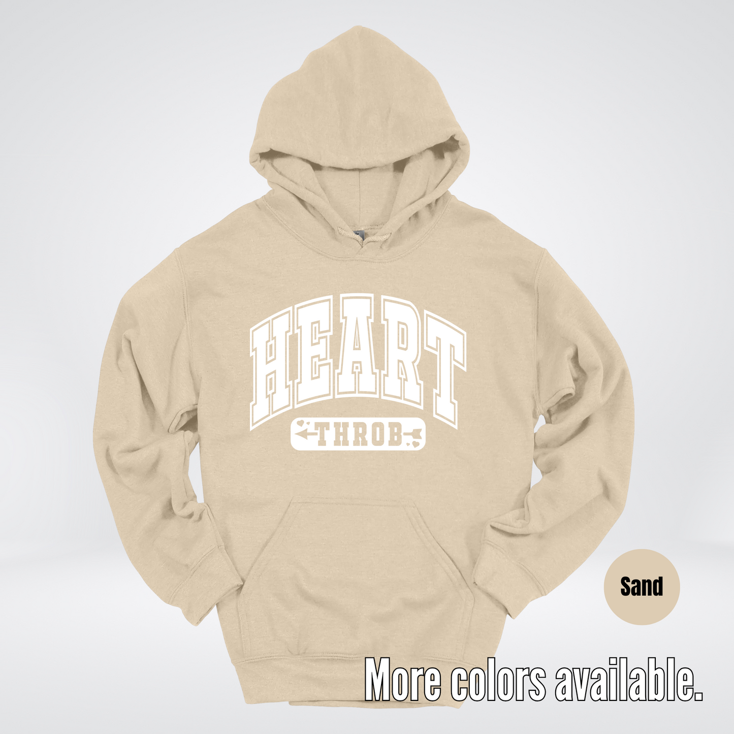 Heart Throb - White Design - Hoodie