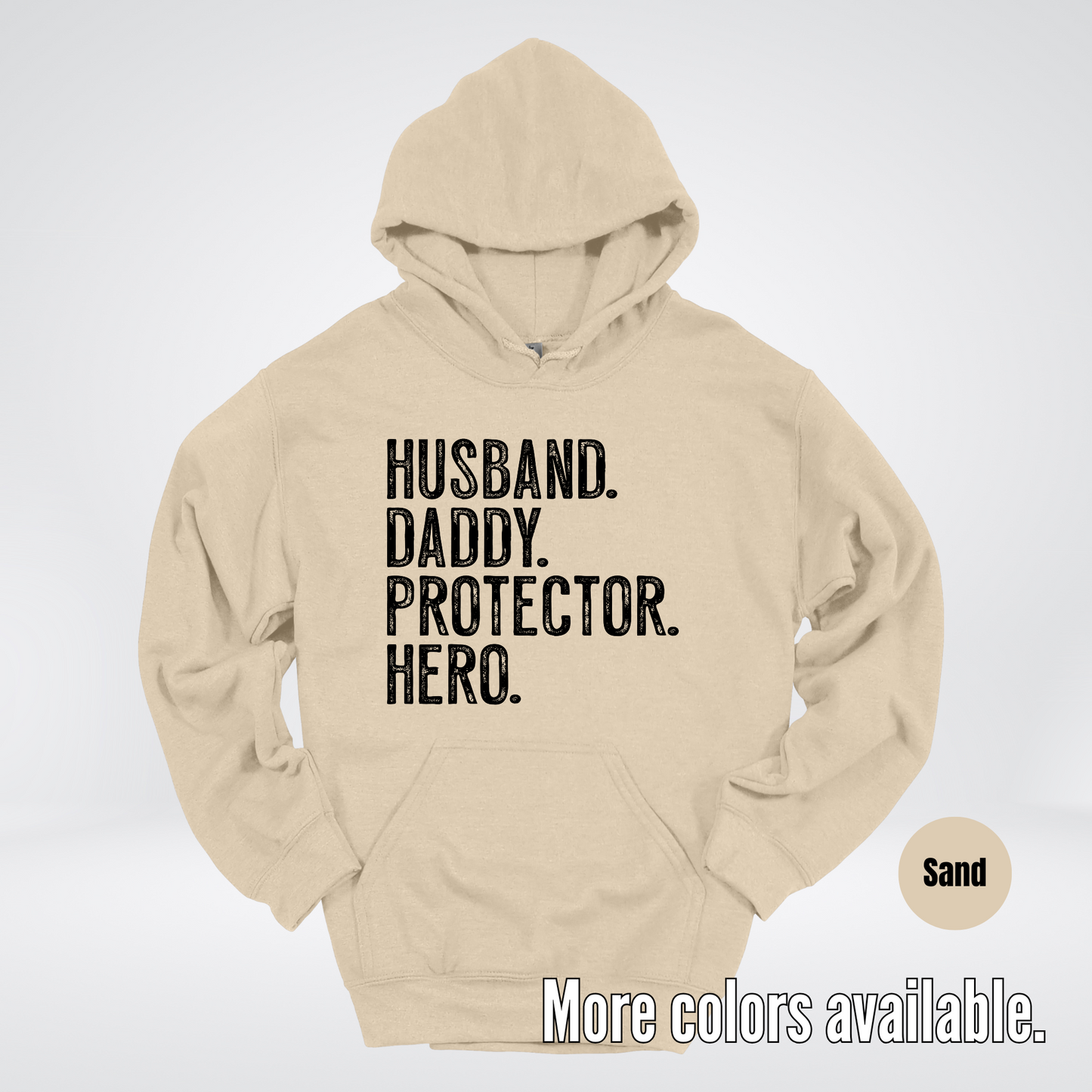 Husband Daddy Protector Hero - Black Design – Father’s Day Hoodie
