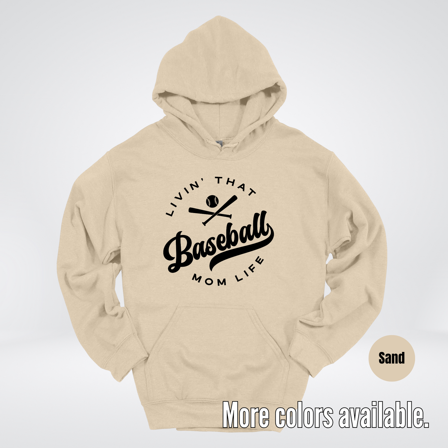 Livin’ That Baseball Mom Life – Black Design - Hoodie