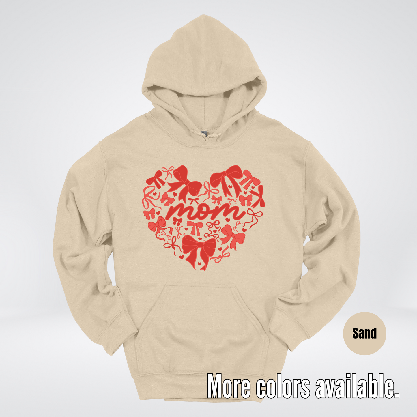 Mom Red Bow Coquette Hoodie
