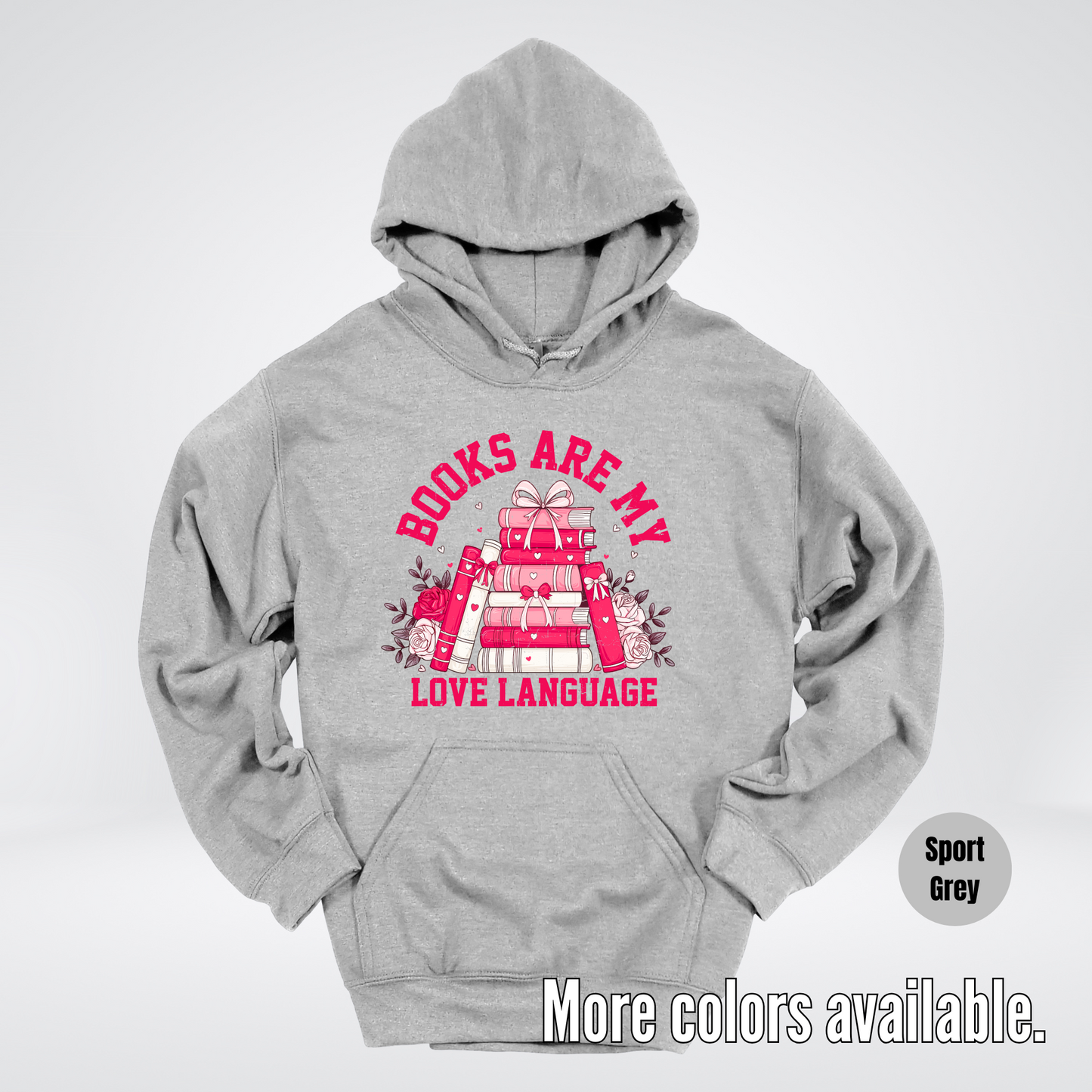 Books Are My Love Language Coquette Hoodie