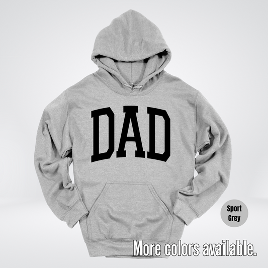 DAD Varsity Font - Black Design - Hoodie