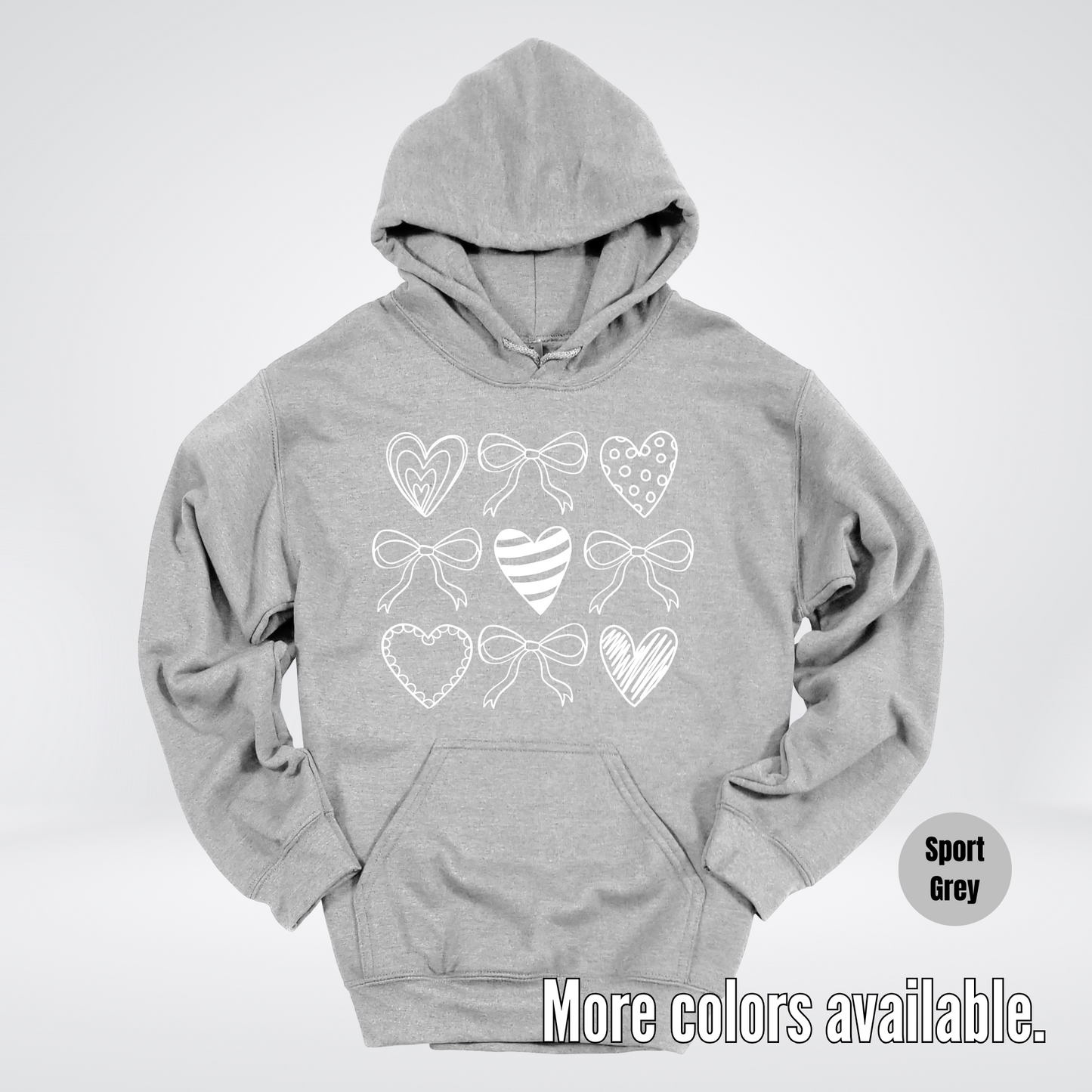 Doodle Coquette Hearts Hoodie