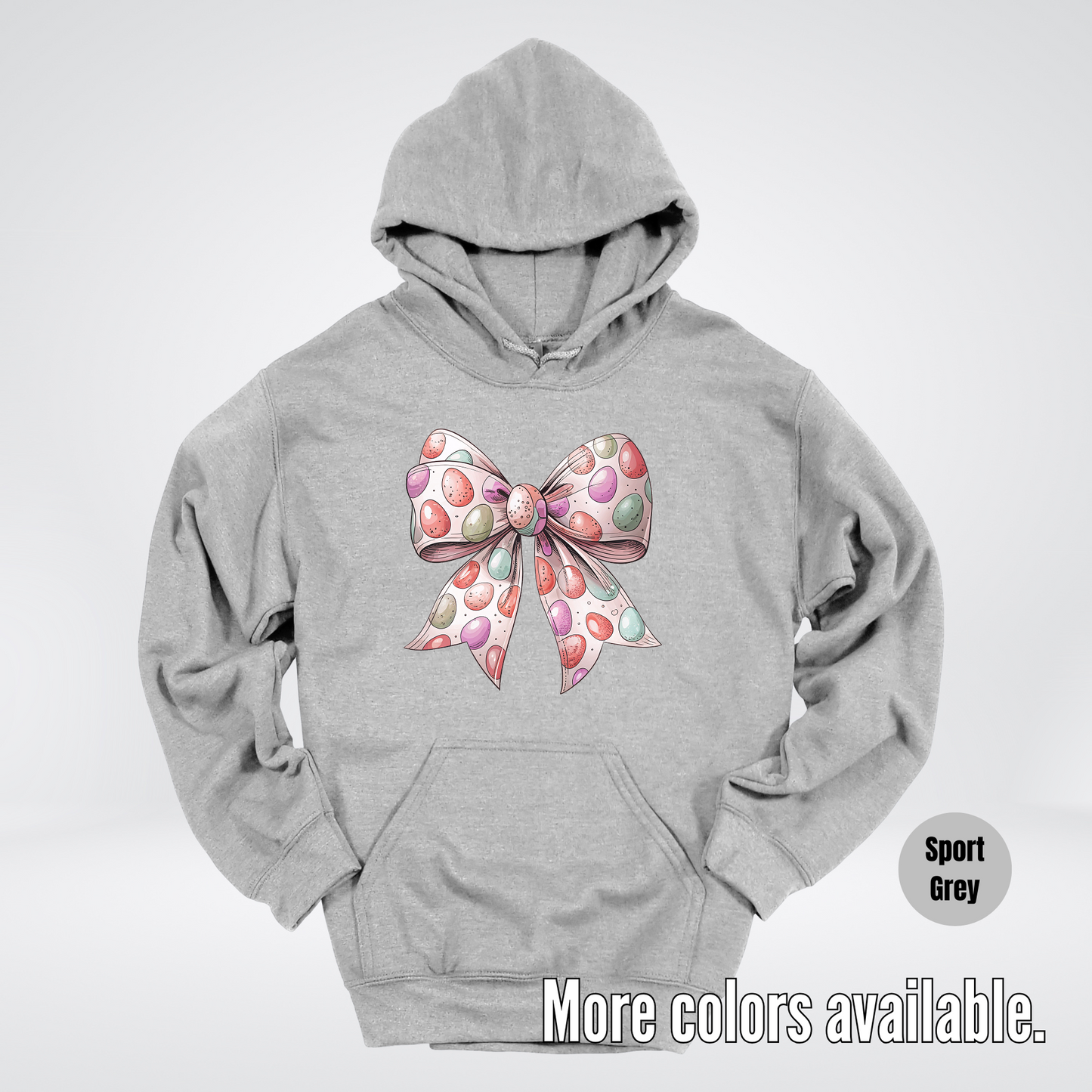 Easter Eggs Coquette Bow Hoodie