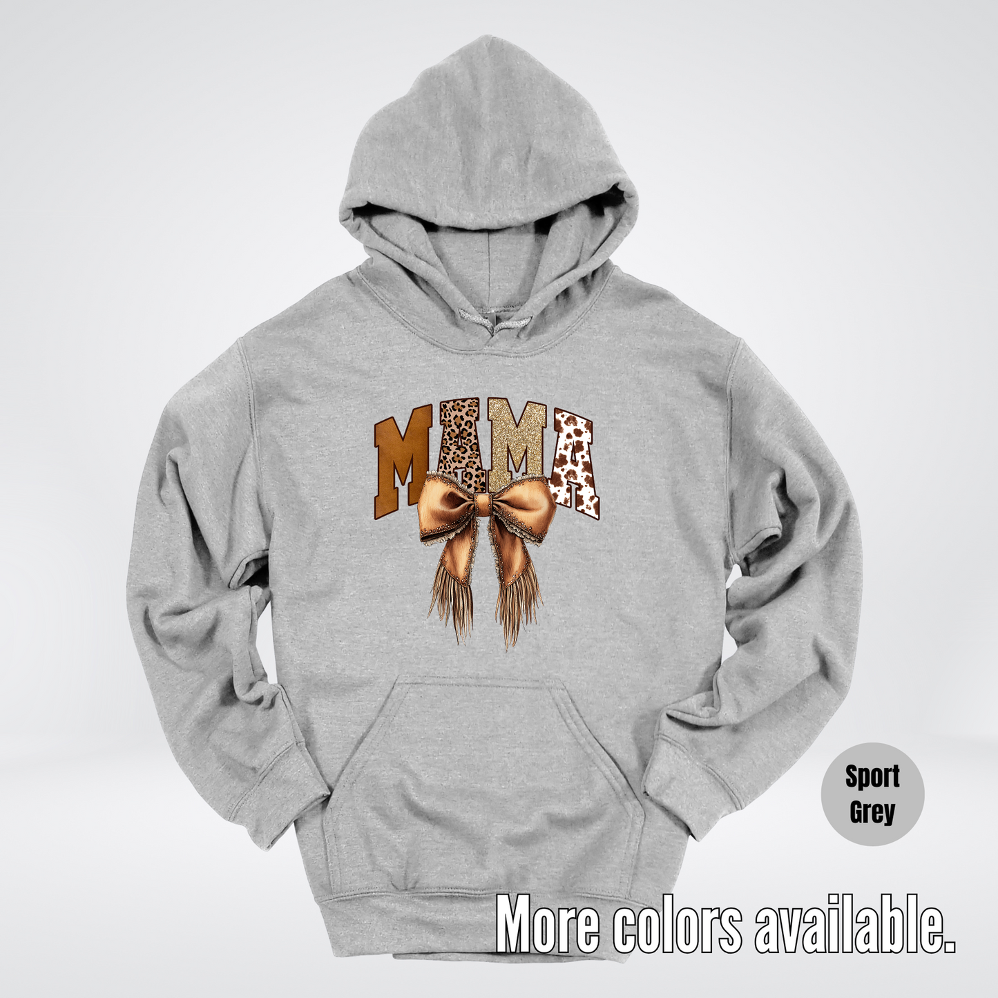 MAMA Western Coquette Leather Bow And Tassels Hoodie