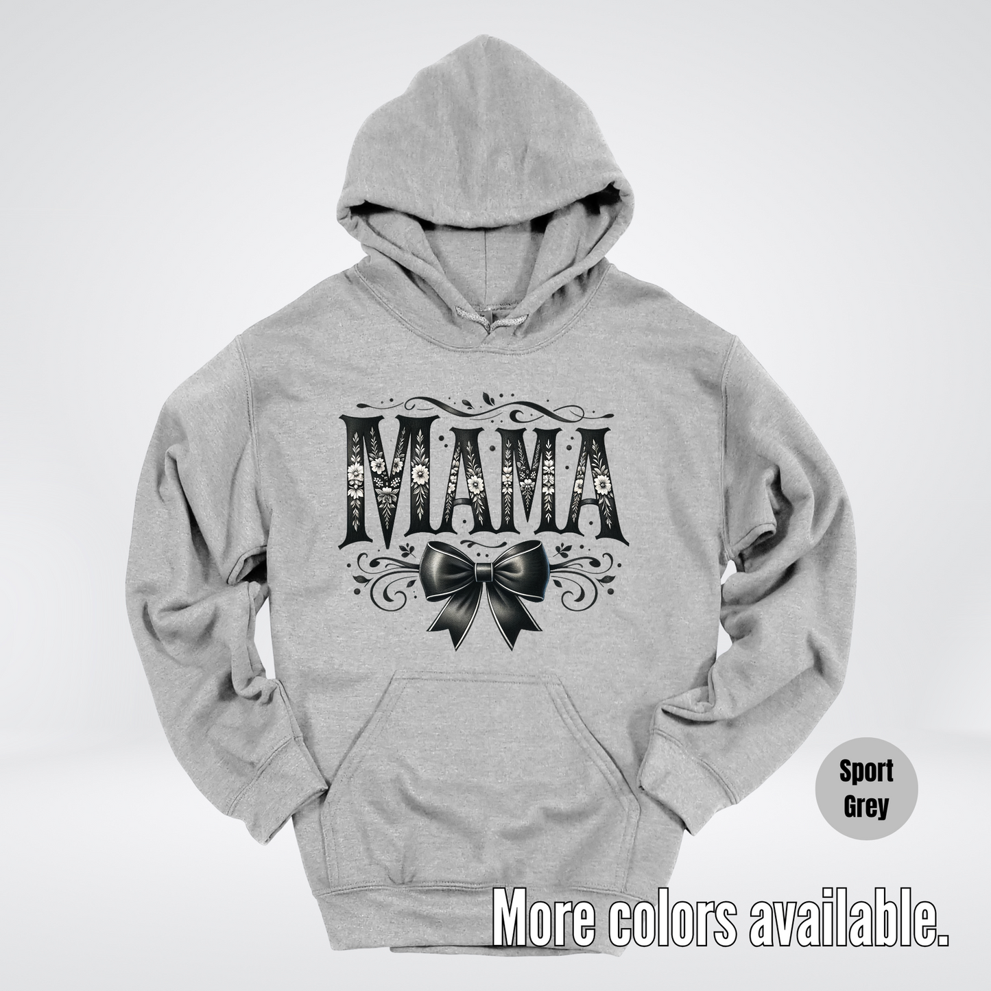 Mama Black & White Coquette Hoodie