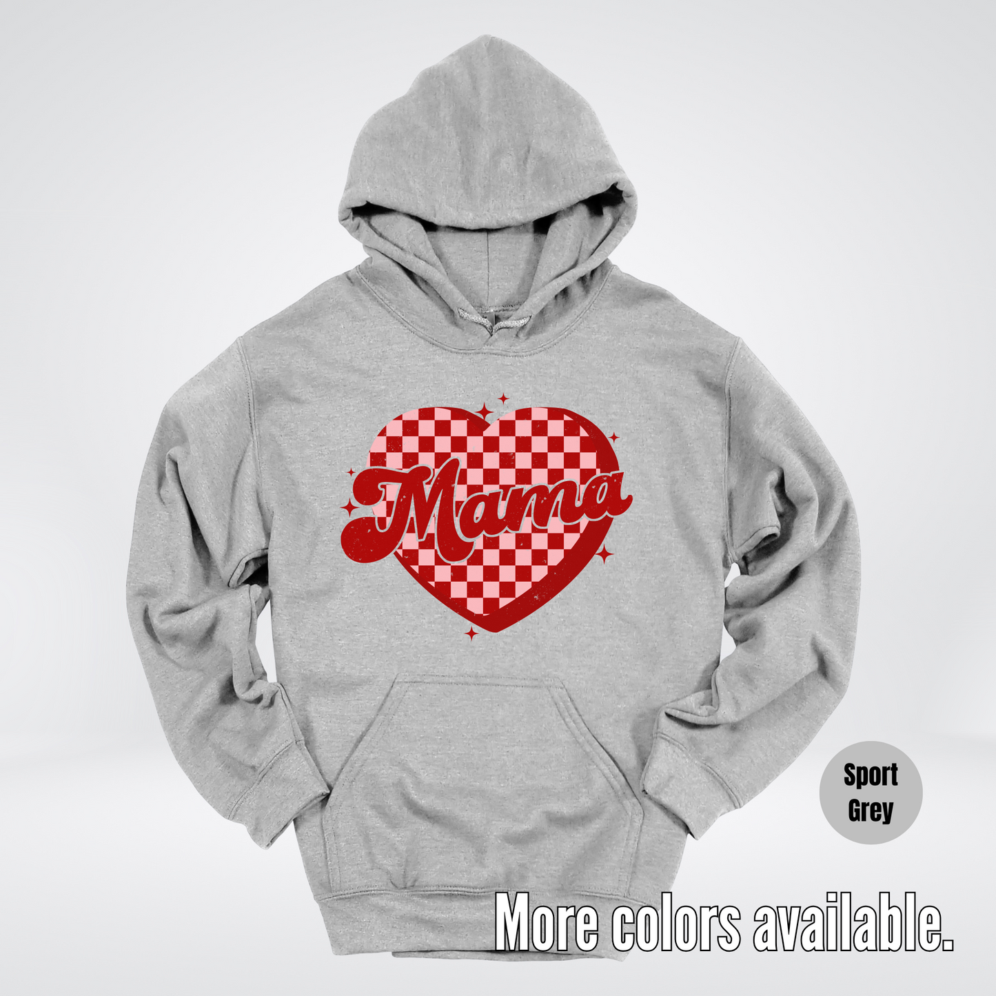 Mama Checkered Heart Hoodie