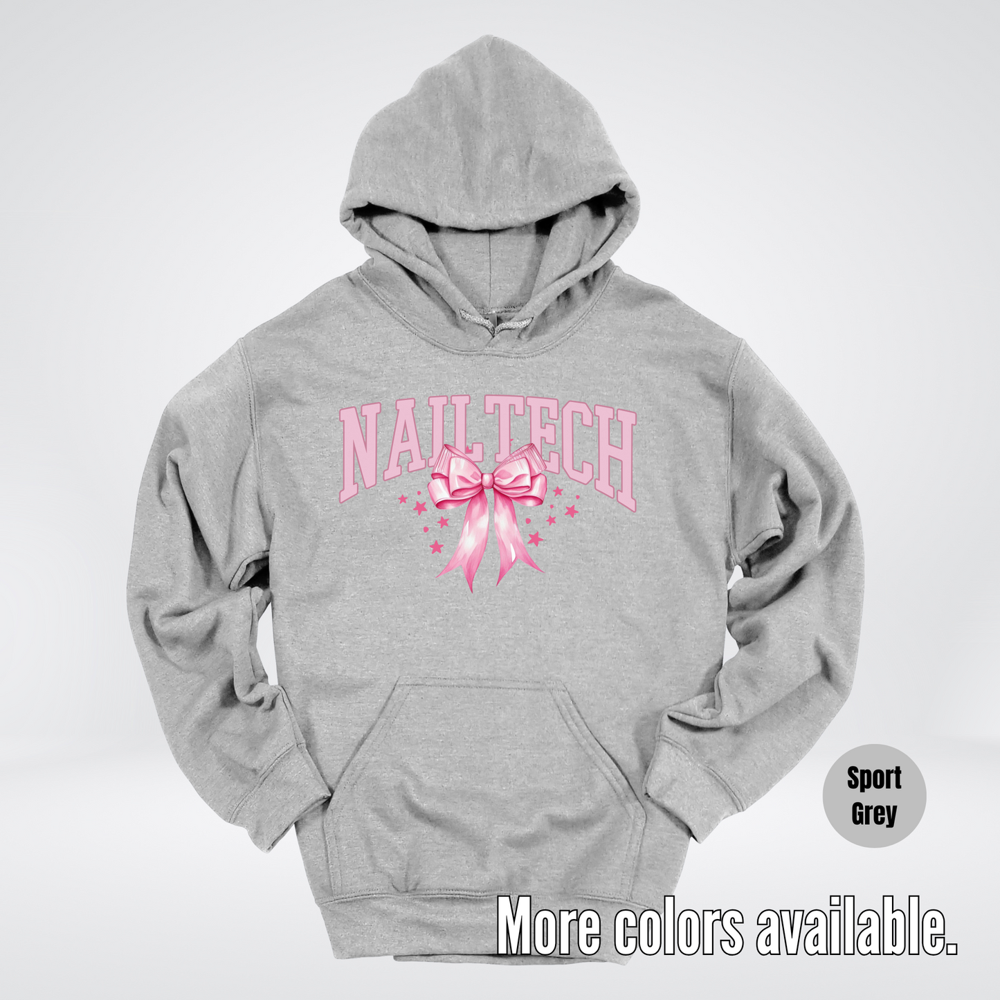 Nail Tech Varsity Pink Coquette Hoodie