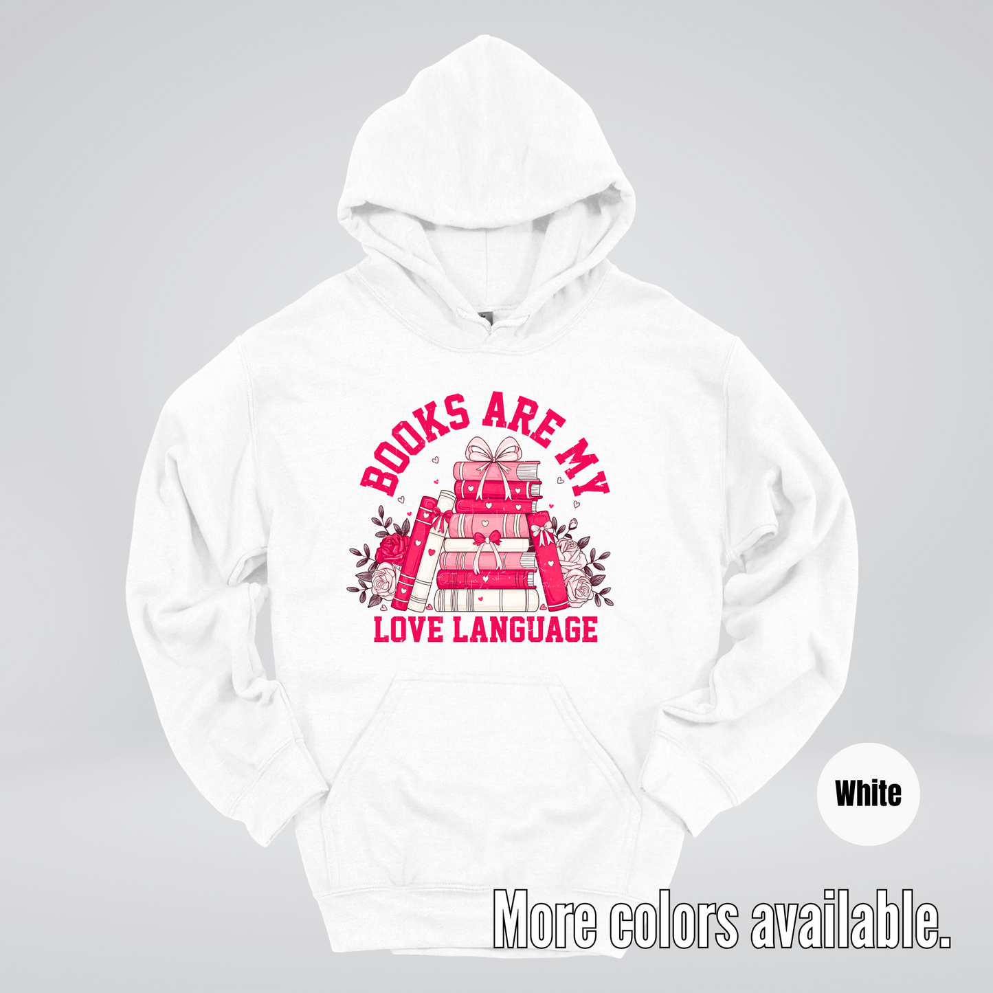 Books Are My Love Language Coquette Hoodie