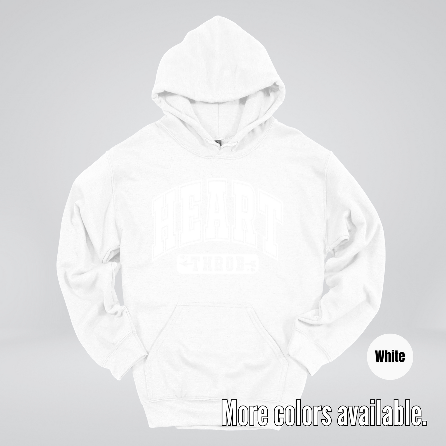 Heart Throb - White Design - Hoodie