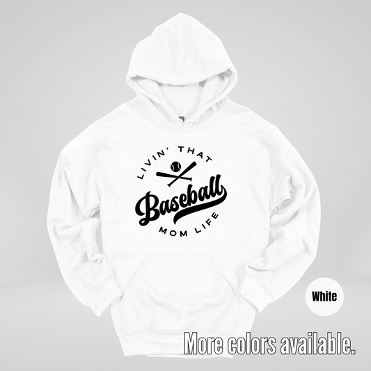 Livin’ That Baseball Mom Life – Black Design - Hoodie