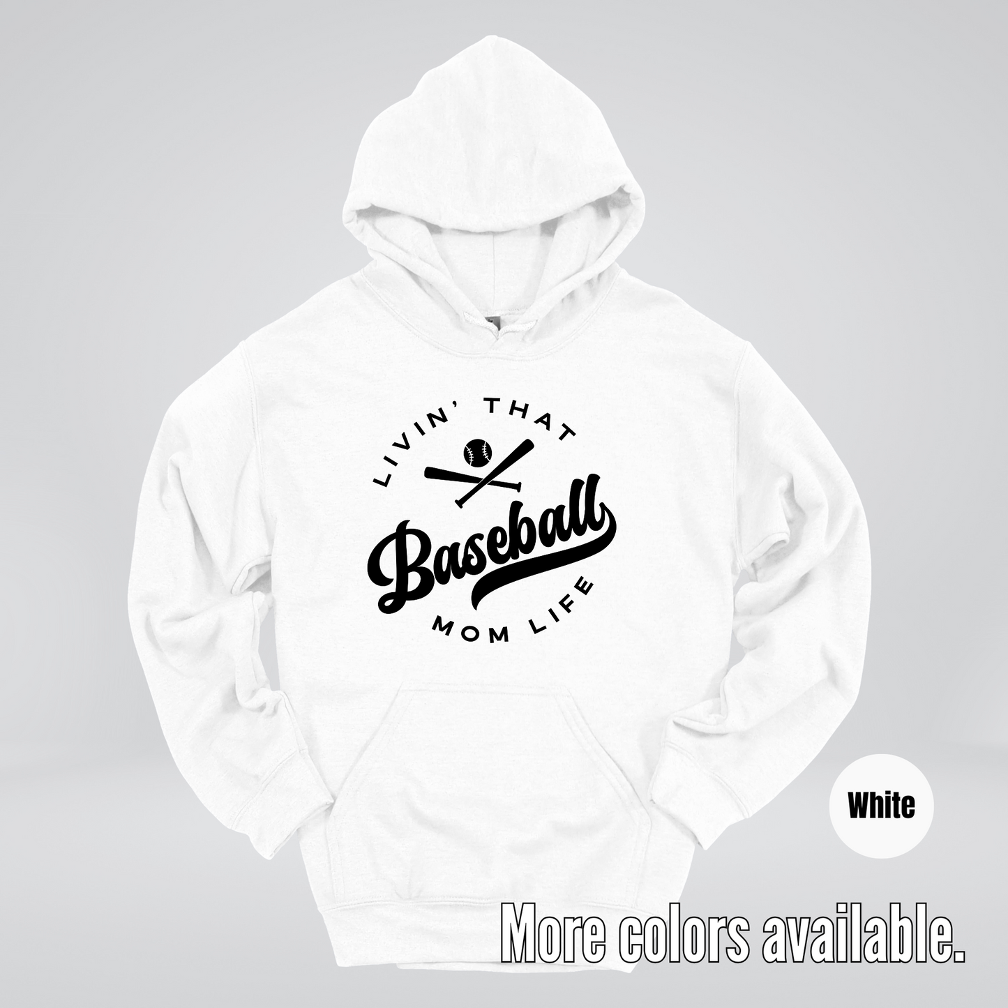 Livin’ That Baseball Mom Life – Black Design - Hoodie