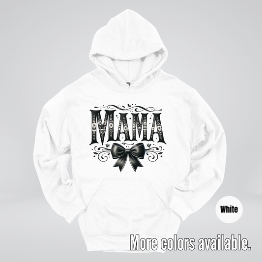 Mama Black & White Coquette Hoodie