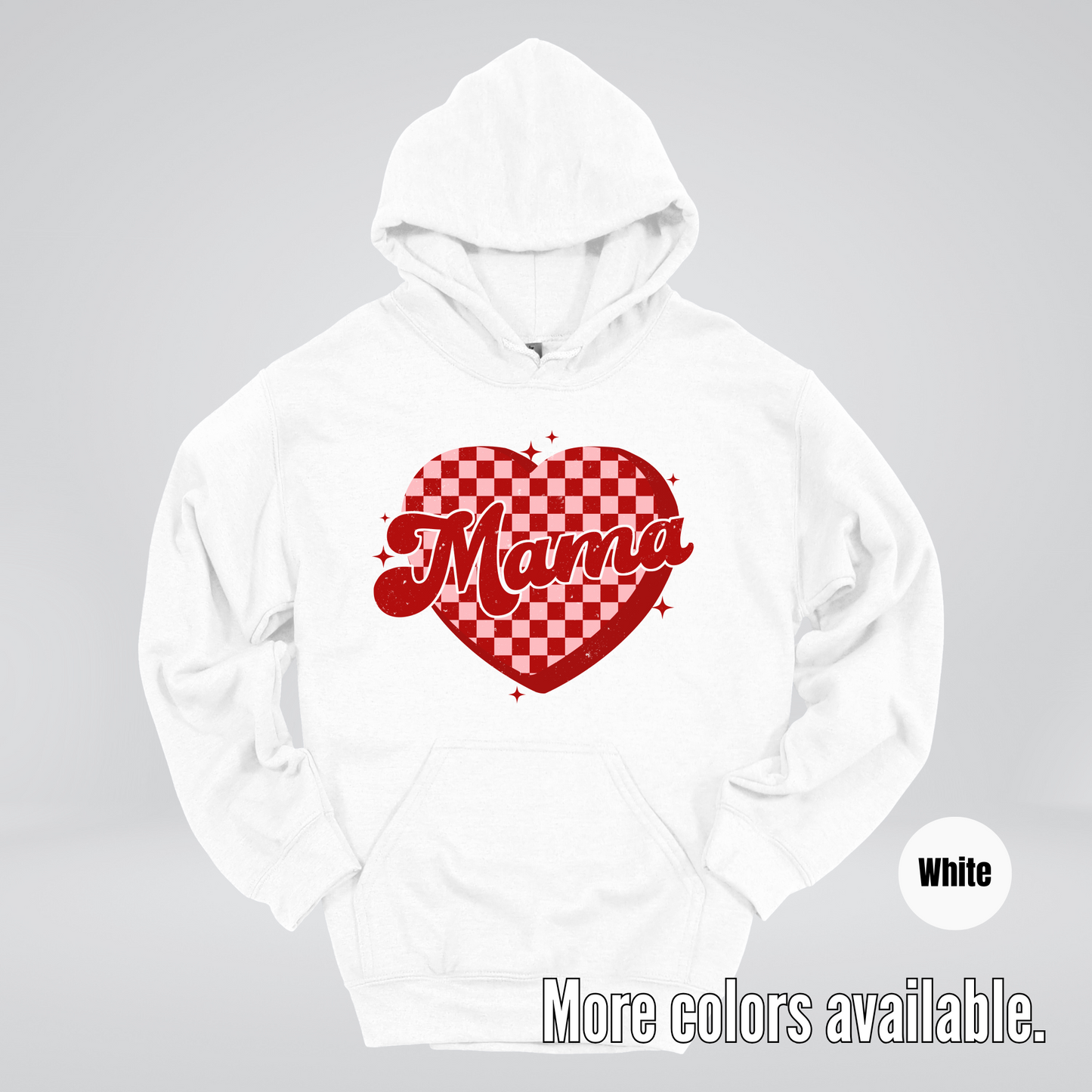 Mama Checkered Heart Hoodie